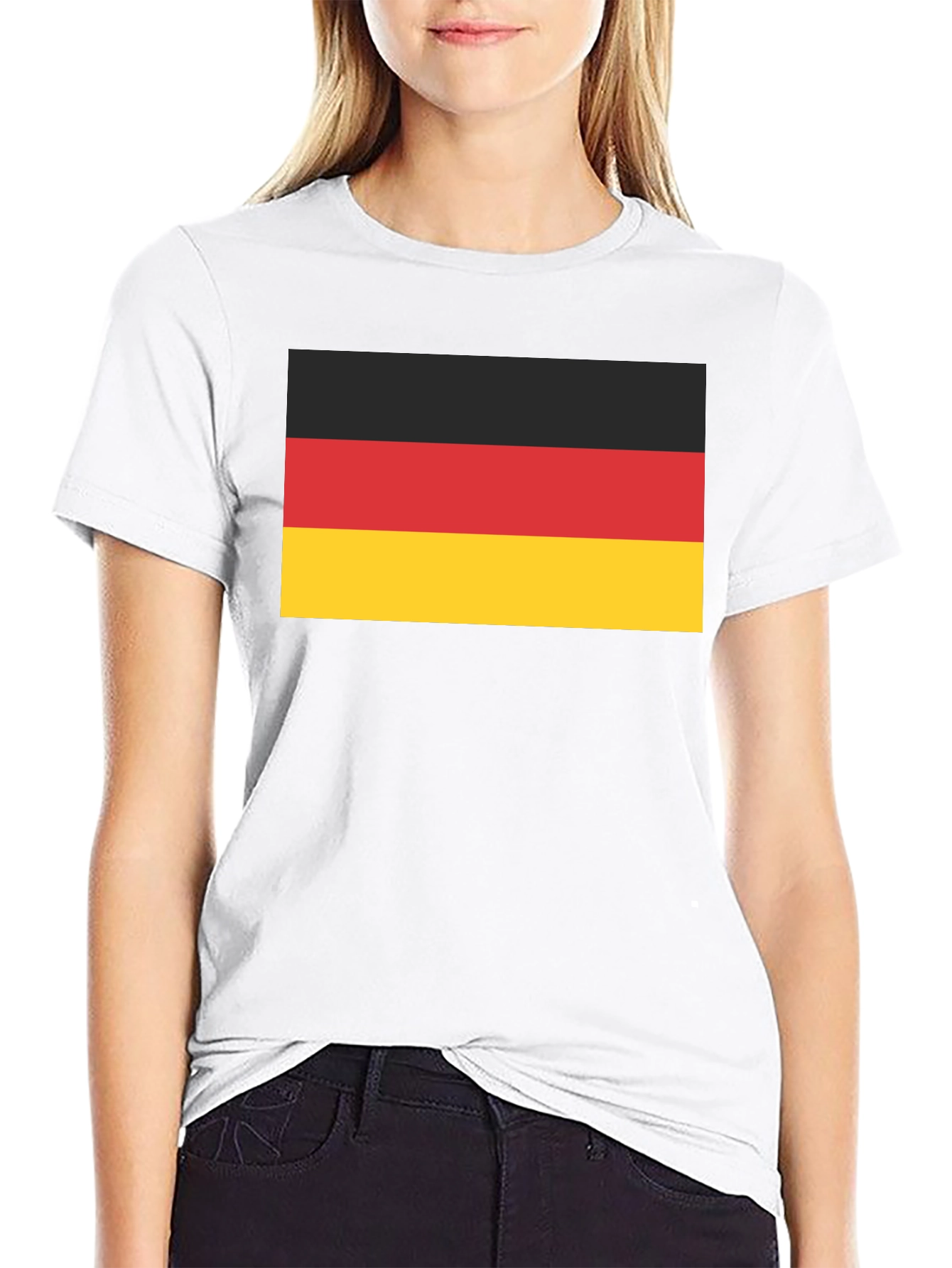 Camiseta Negra con Bandera de Alemania