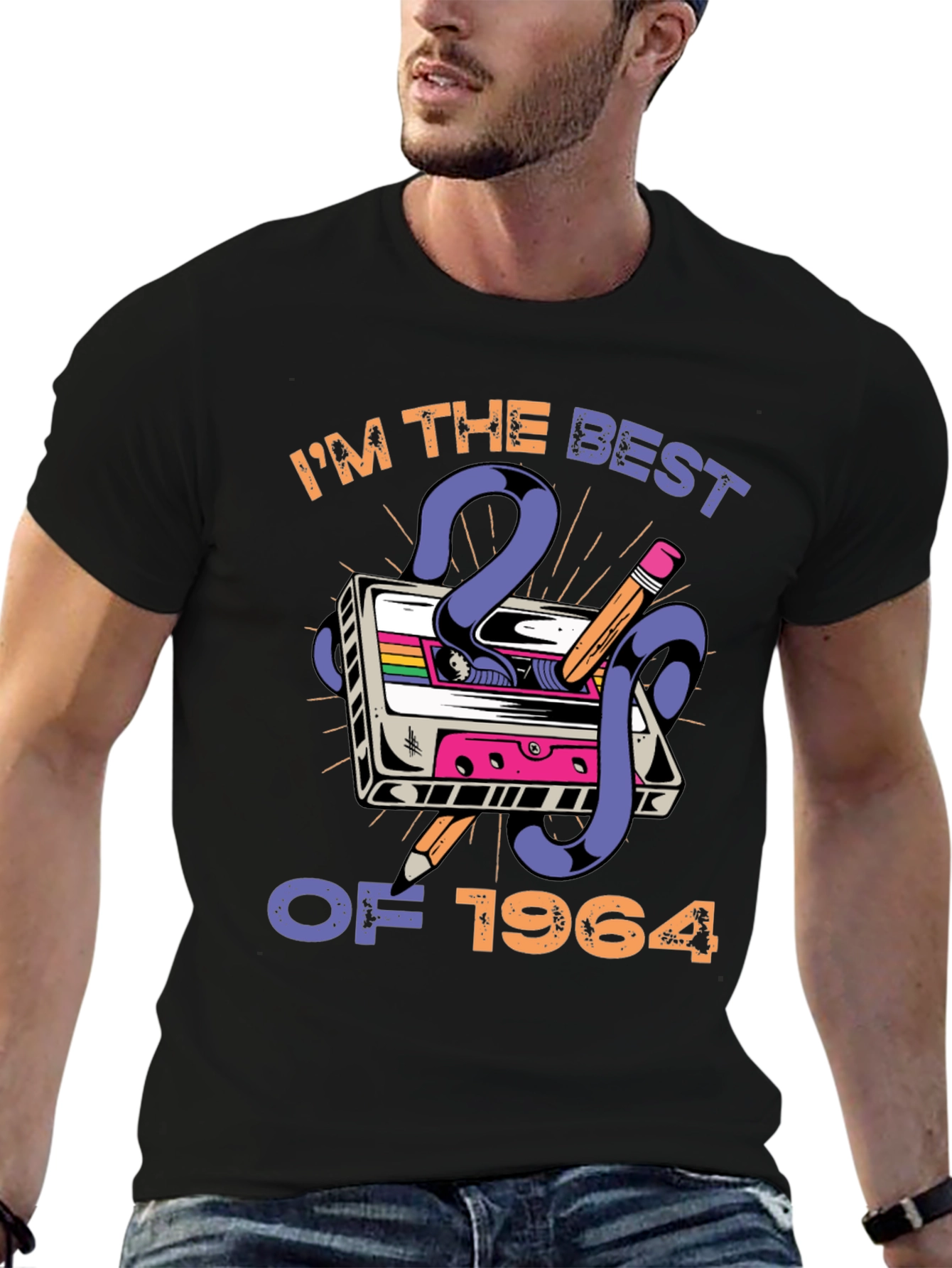 Camiseta retro Nacido en 1964 para hombre
