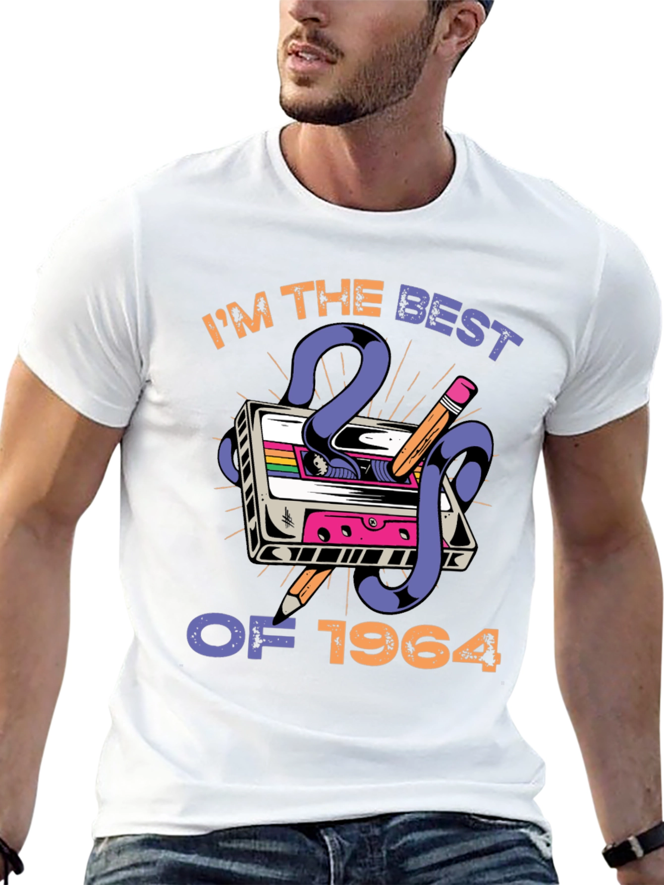 Camiseta retro Nacido en 1964 para hombre