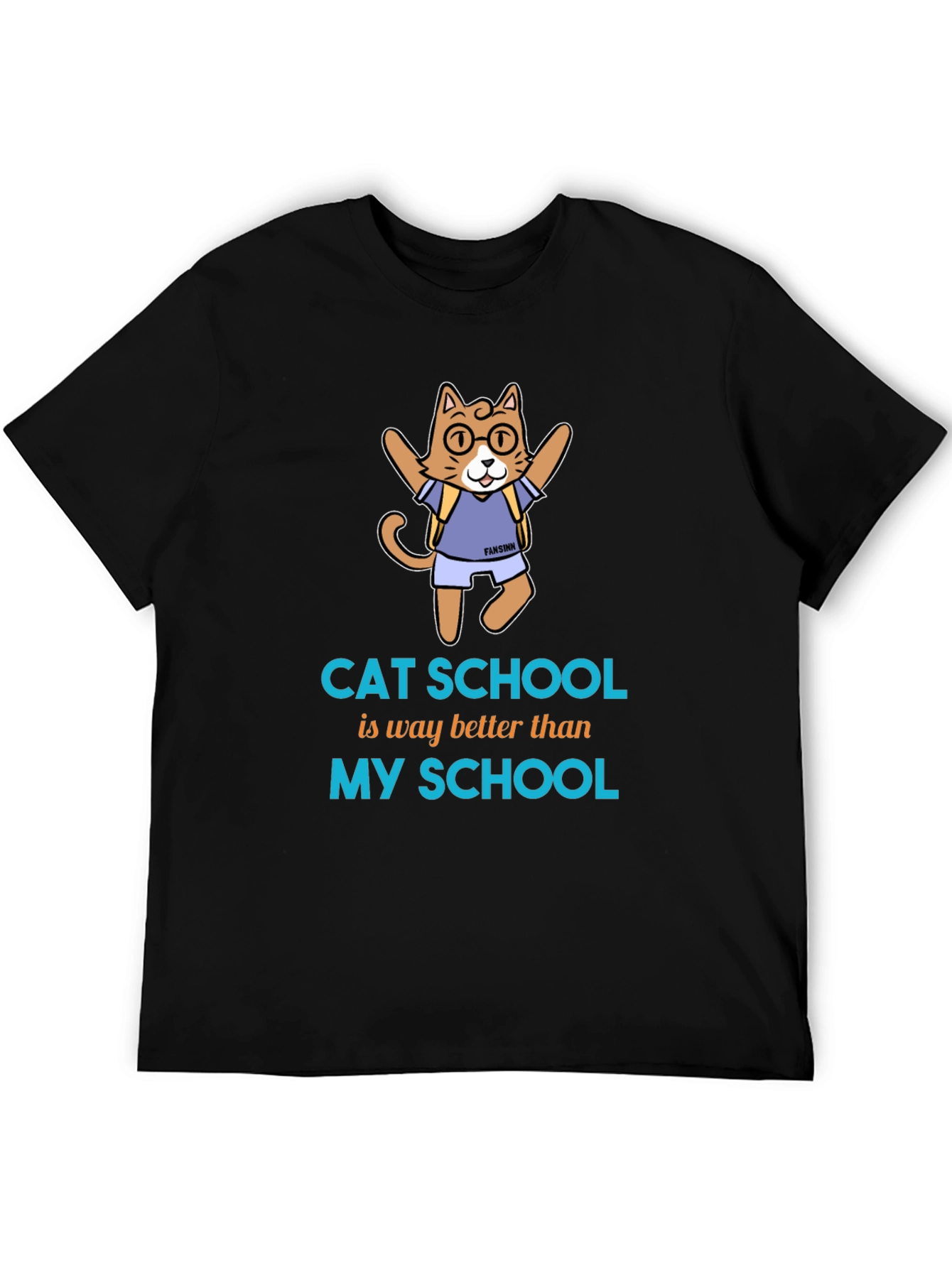 Camiseta Cat School - Diseño Divertido y Original