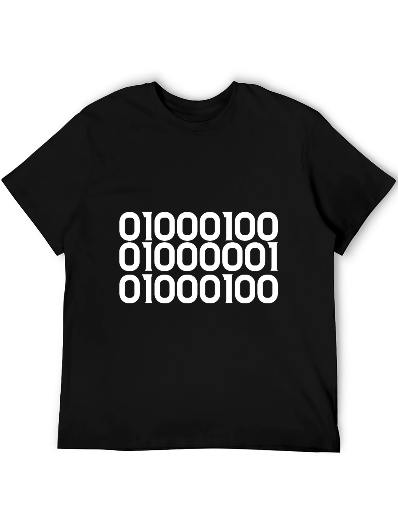 Camiseta Negra Código Binario para Programadores