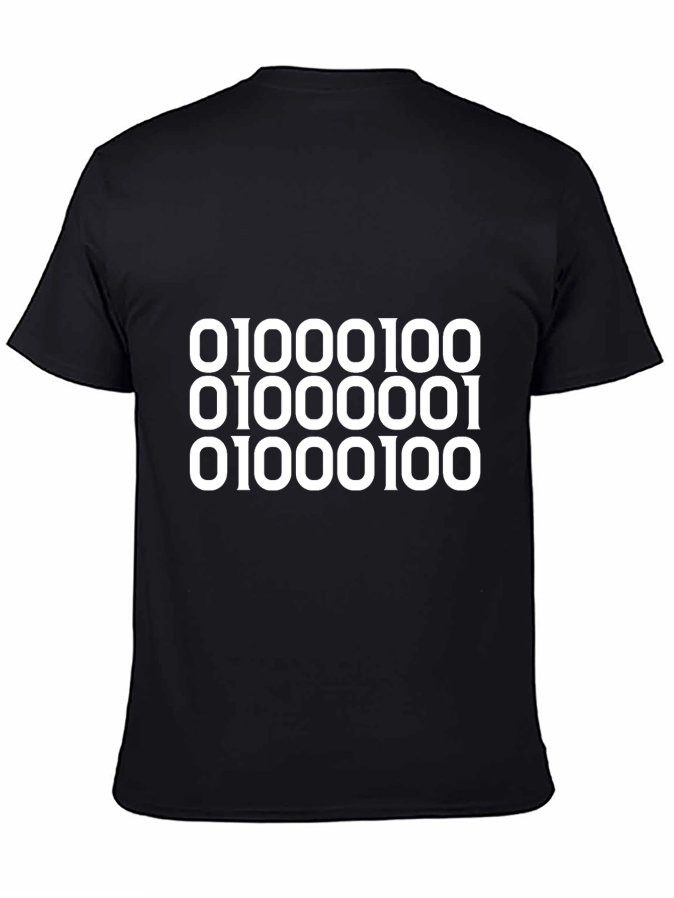 Camiseta Negra Código Binario para Programadores