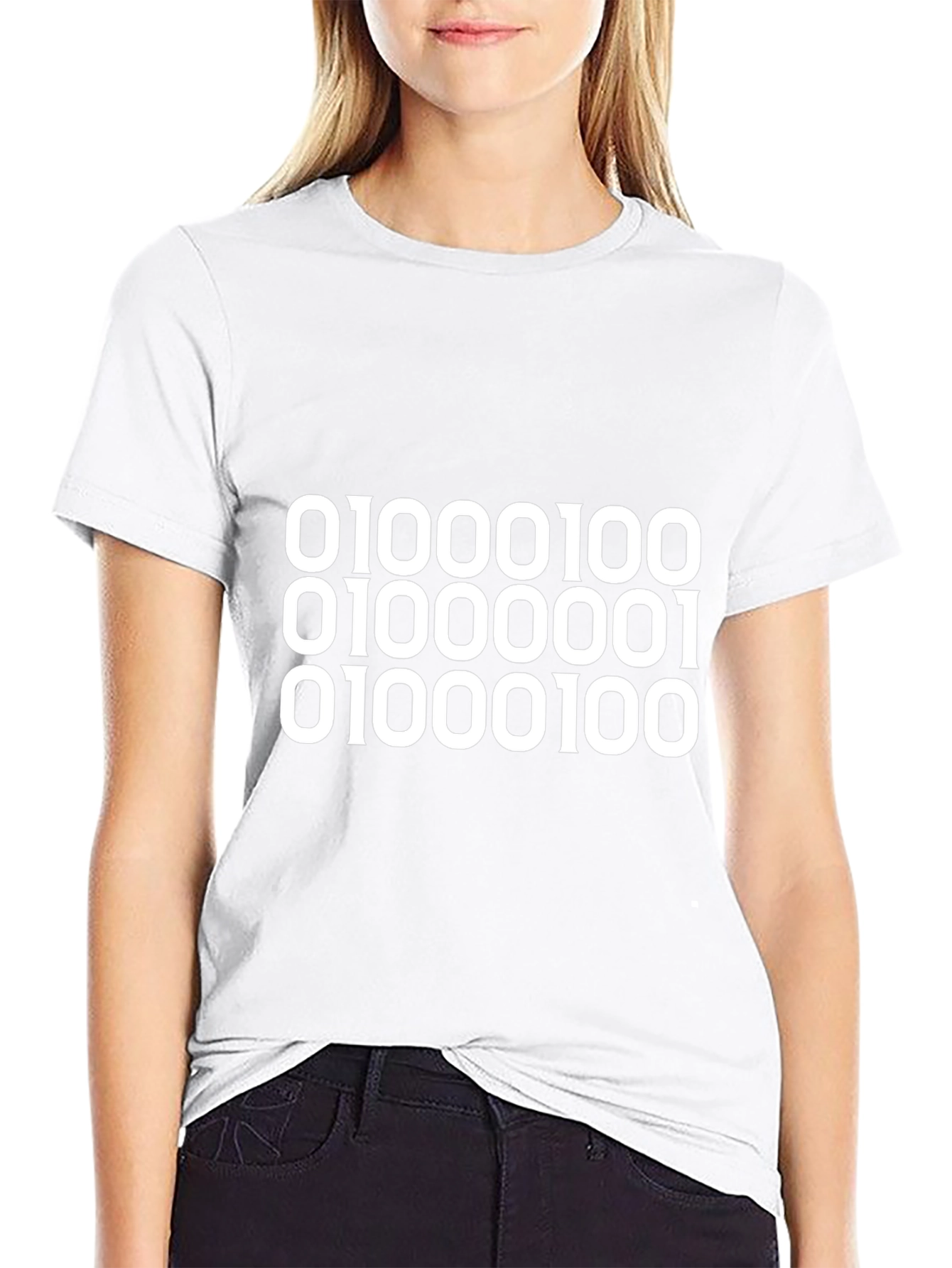 Camiseta Negra Código Binario para Programadores