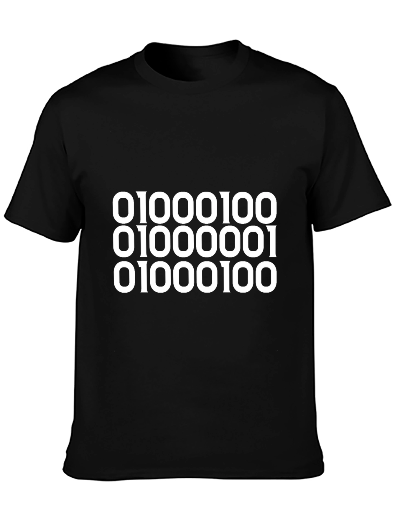 Camiseta Negra Código Binario para Programadores