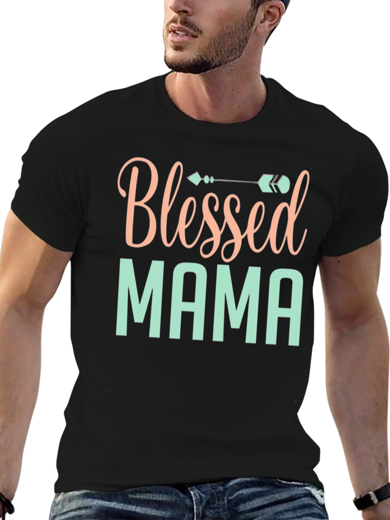 Camiseta Negra Blessed Mama