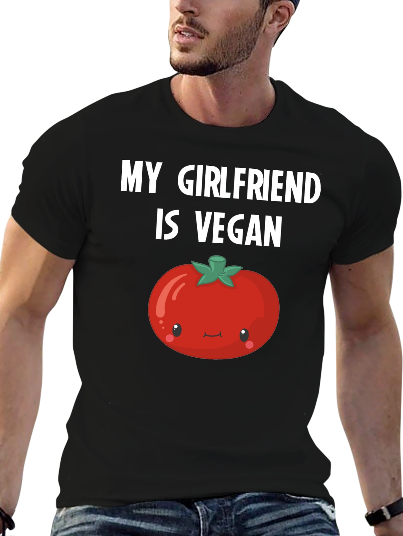 Camiseta Vegana Novio - Diseño Tomate Divertido