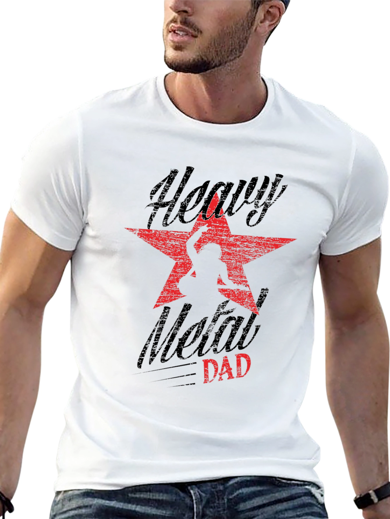 Camiseta Negra Heavy Metal Dad