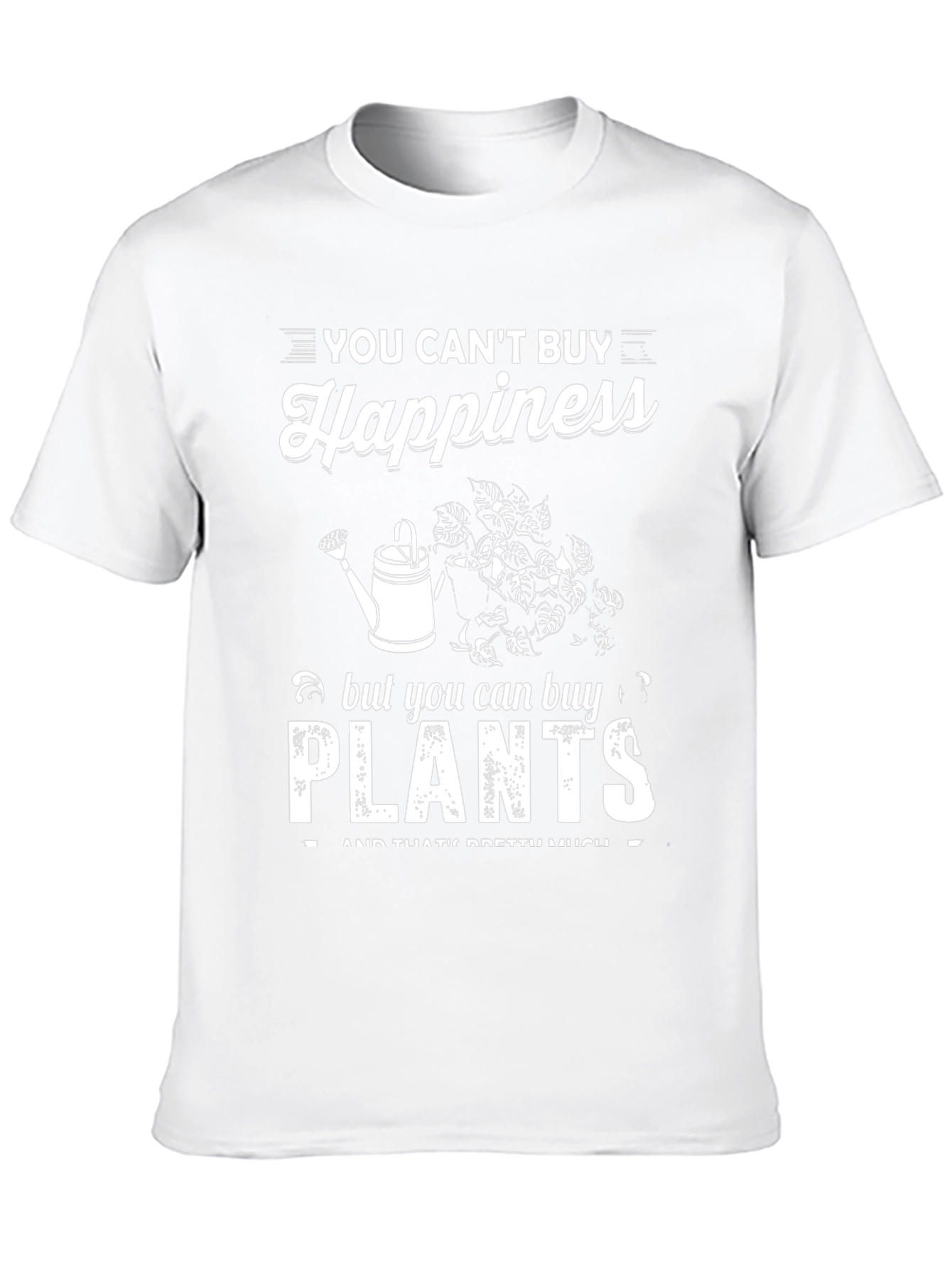 Camiseta Negra: No Puedes Comprar la Felicidad Compra Plantas
