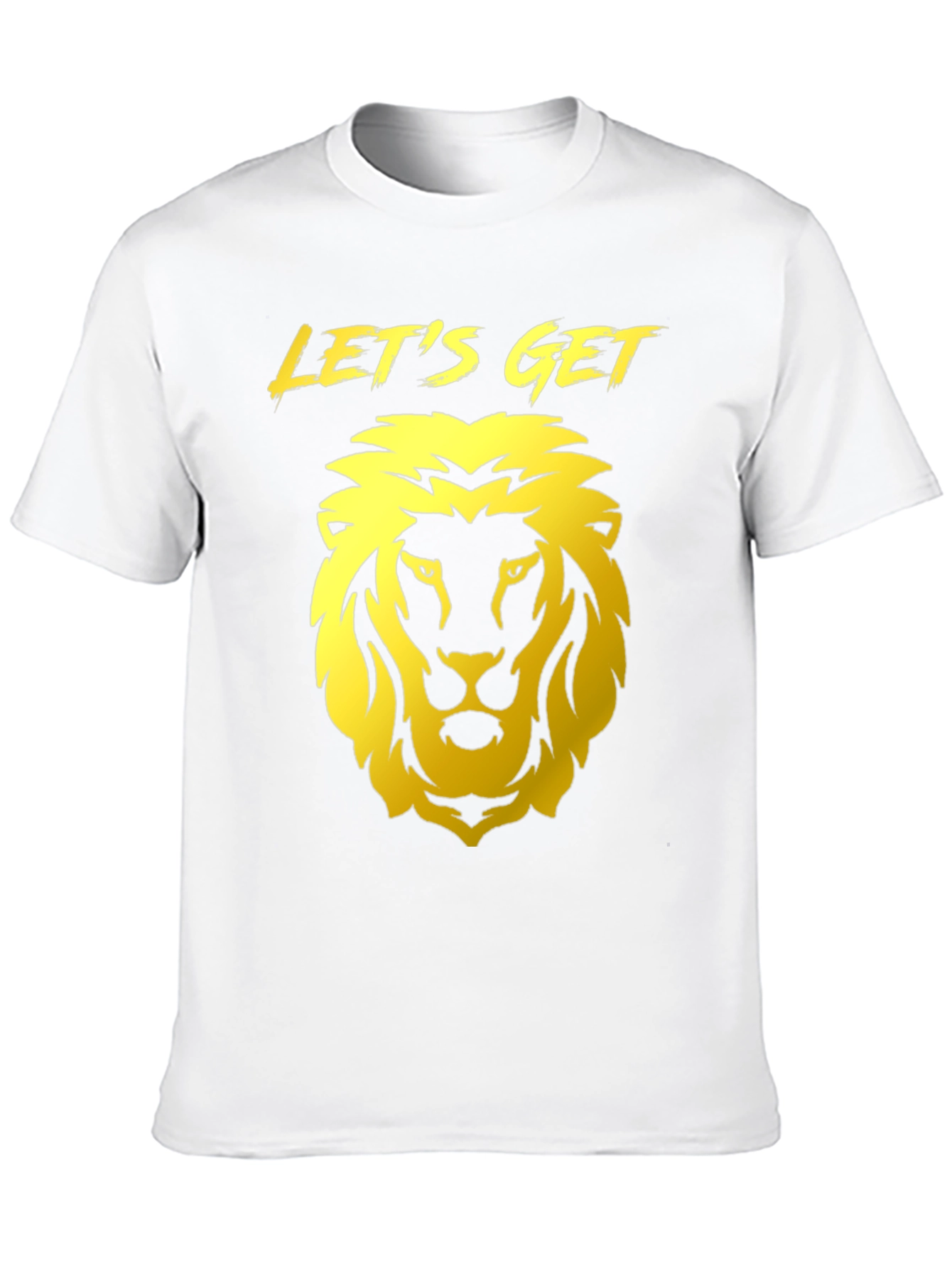 Camiseta Negra con Diseño de León Dorado