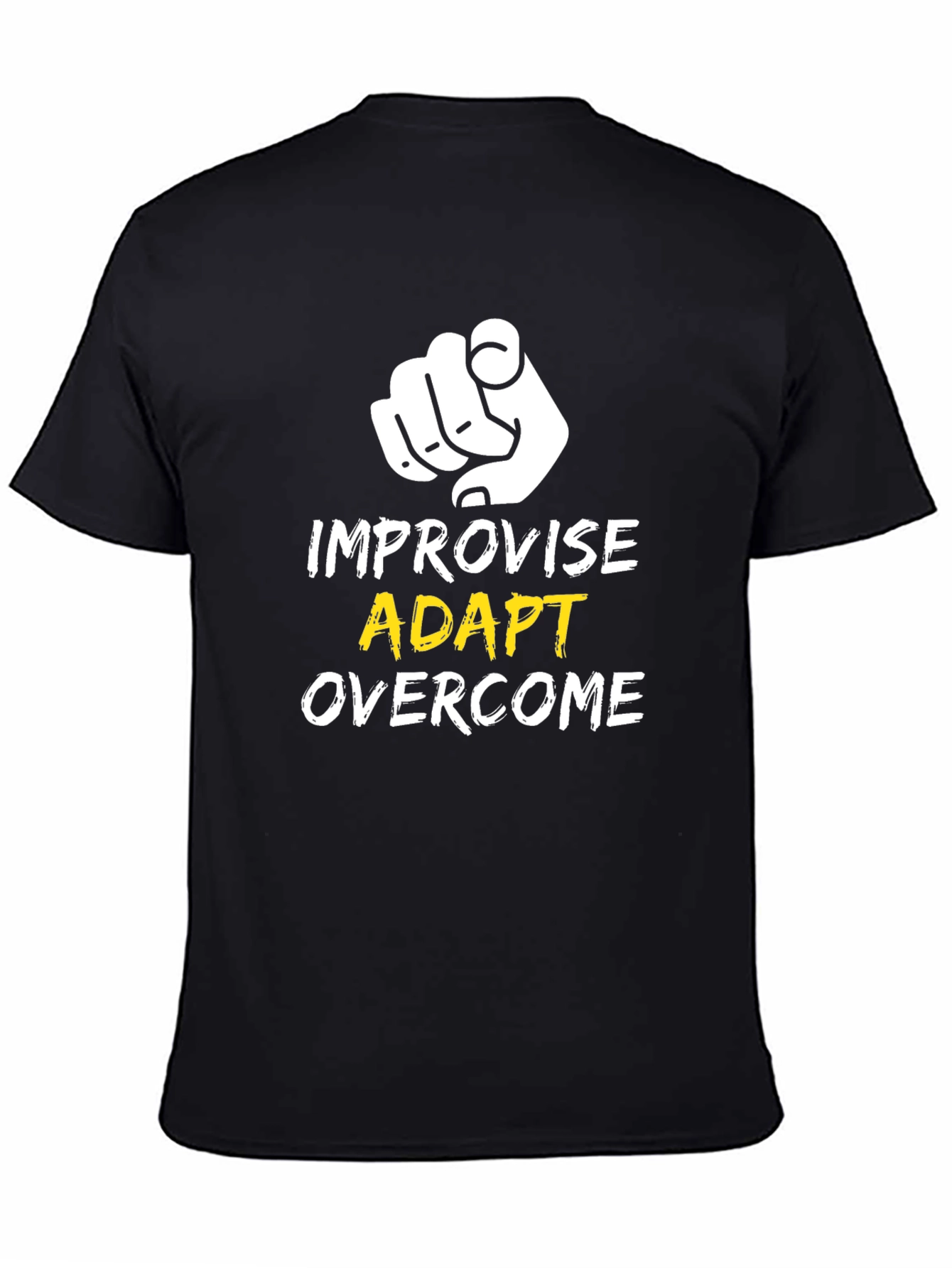 Camiseta Negra: Improvisa Adáptate Supera