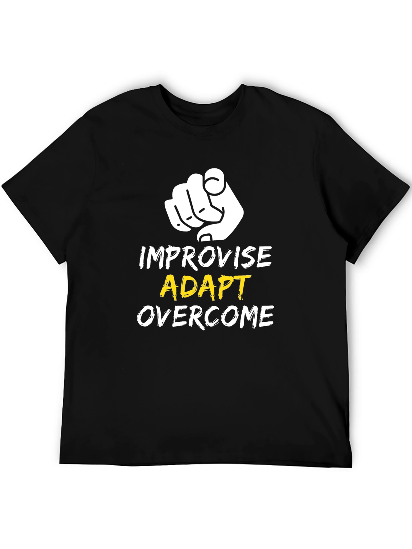 Camiseta Negra: Improvisa Adáptate Supera