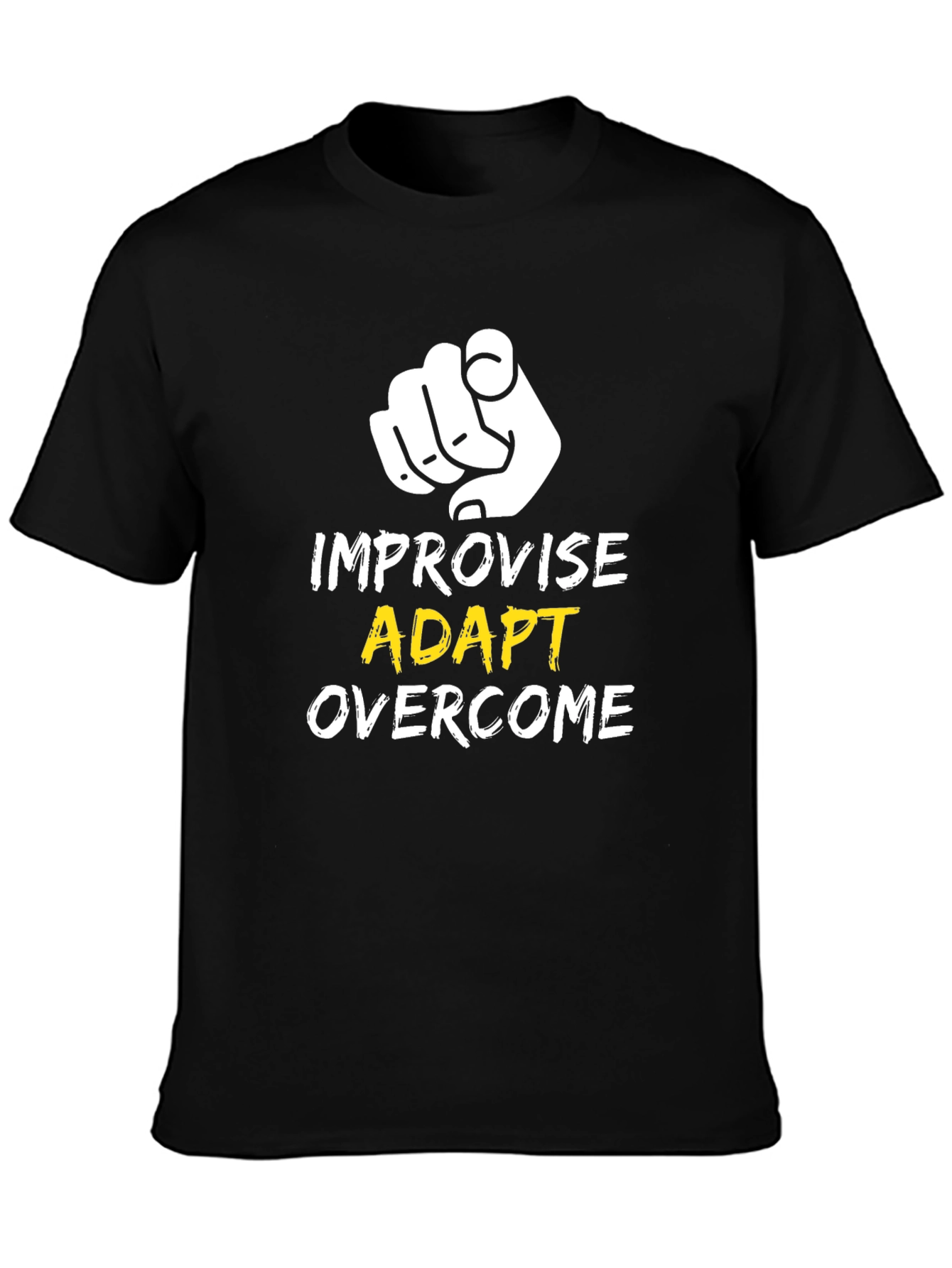 Camiseta Negra: Improvisa Adáptate Supera