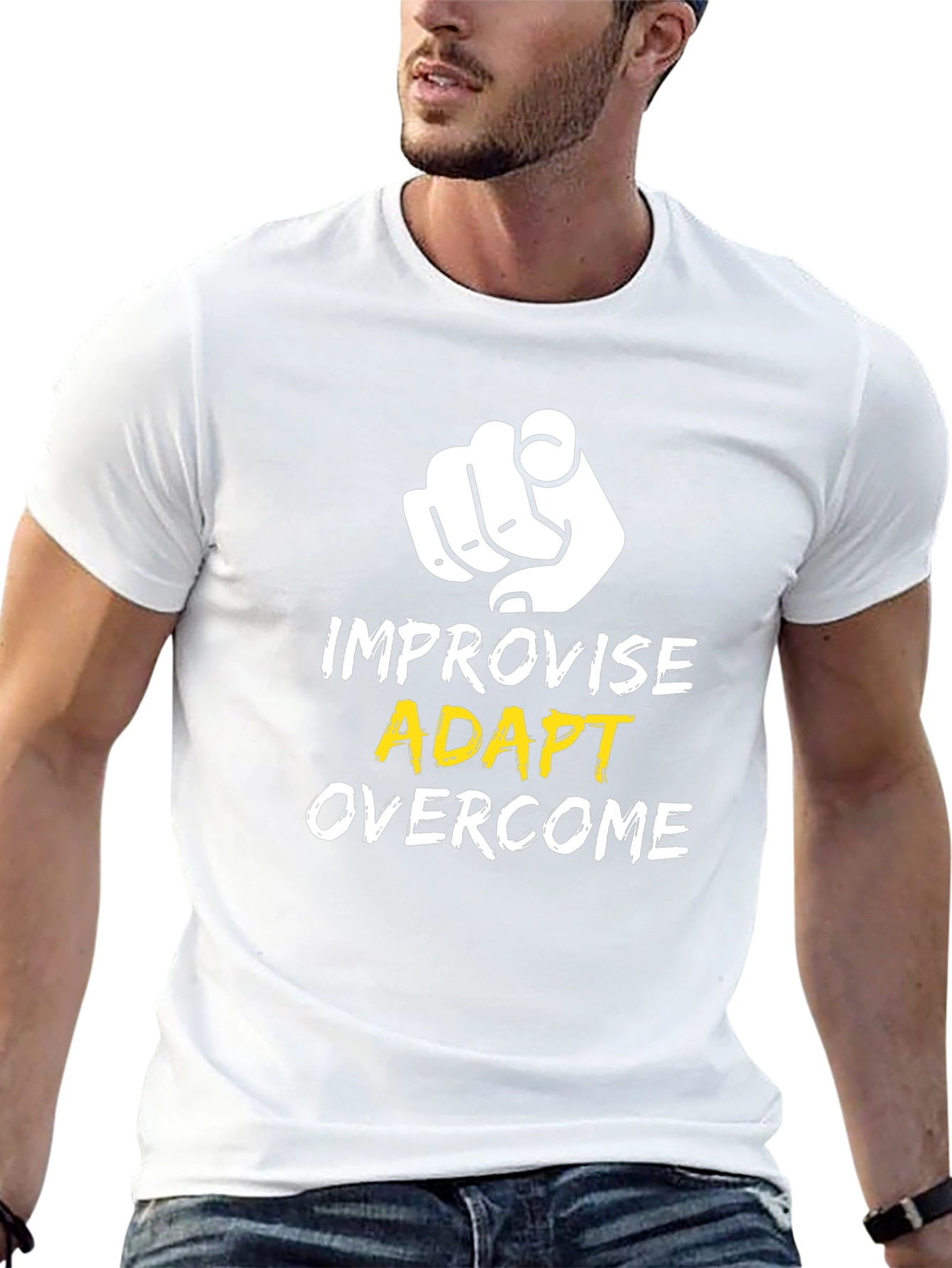Camiseta Negra: Improvisa Adáptate Supera