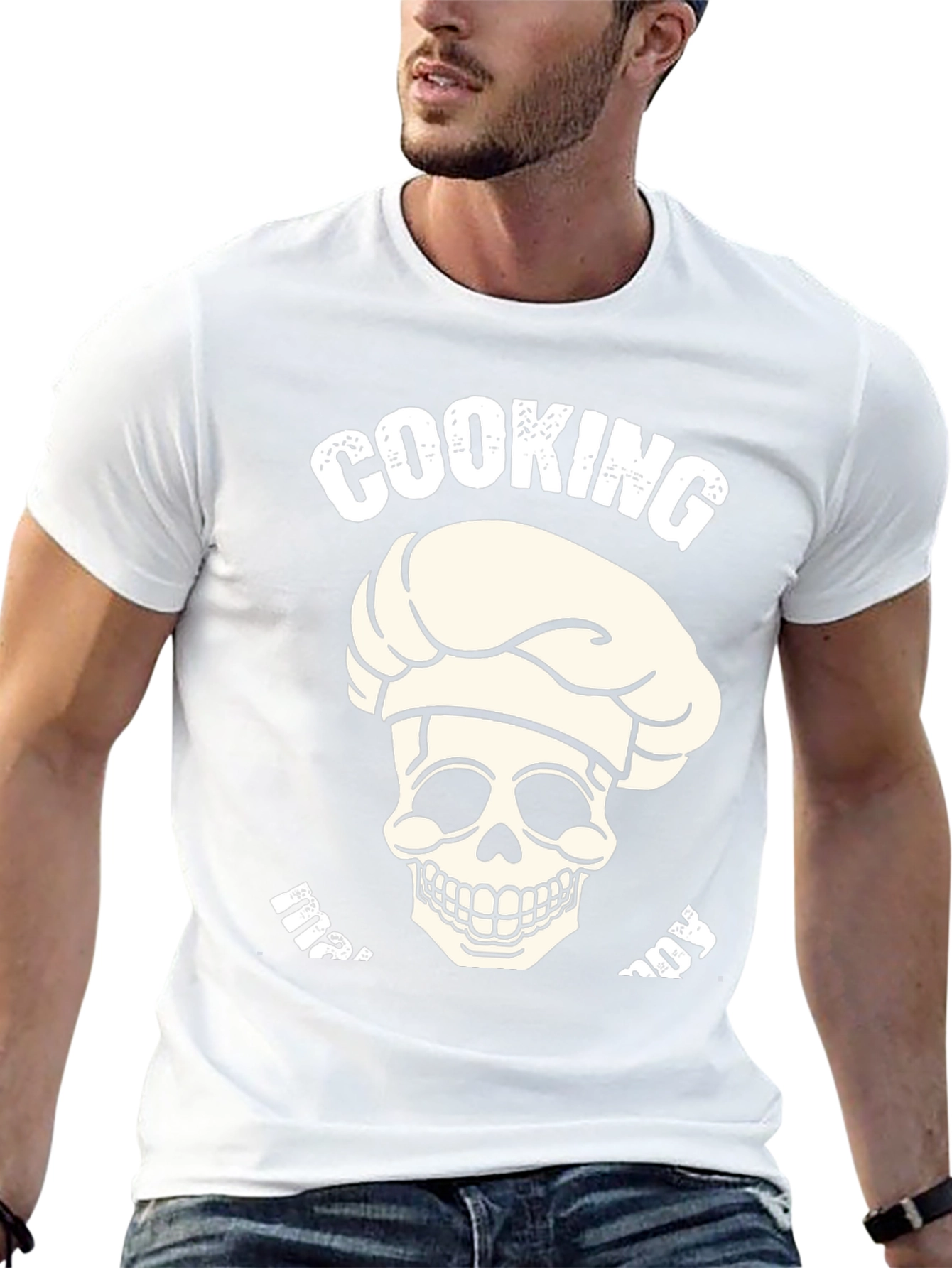 Camiseta Negra Cooking My Way Calavera Chef
