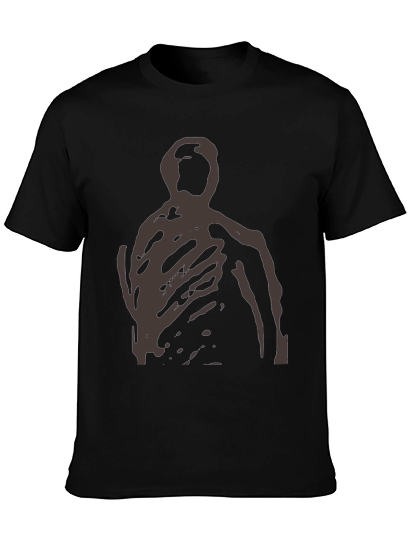 Camiseta Negra con Diseño Abstracto
