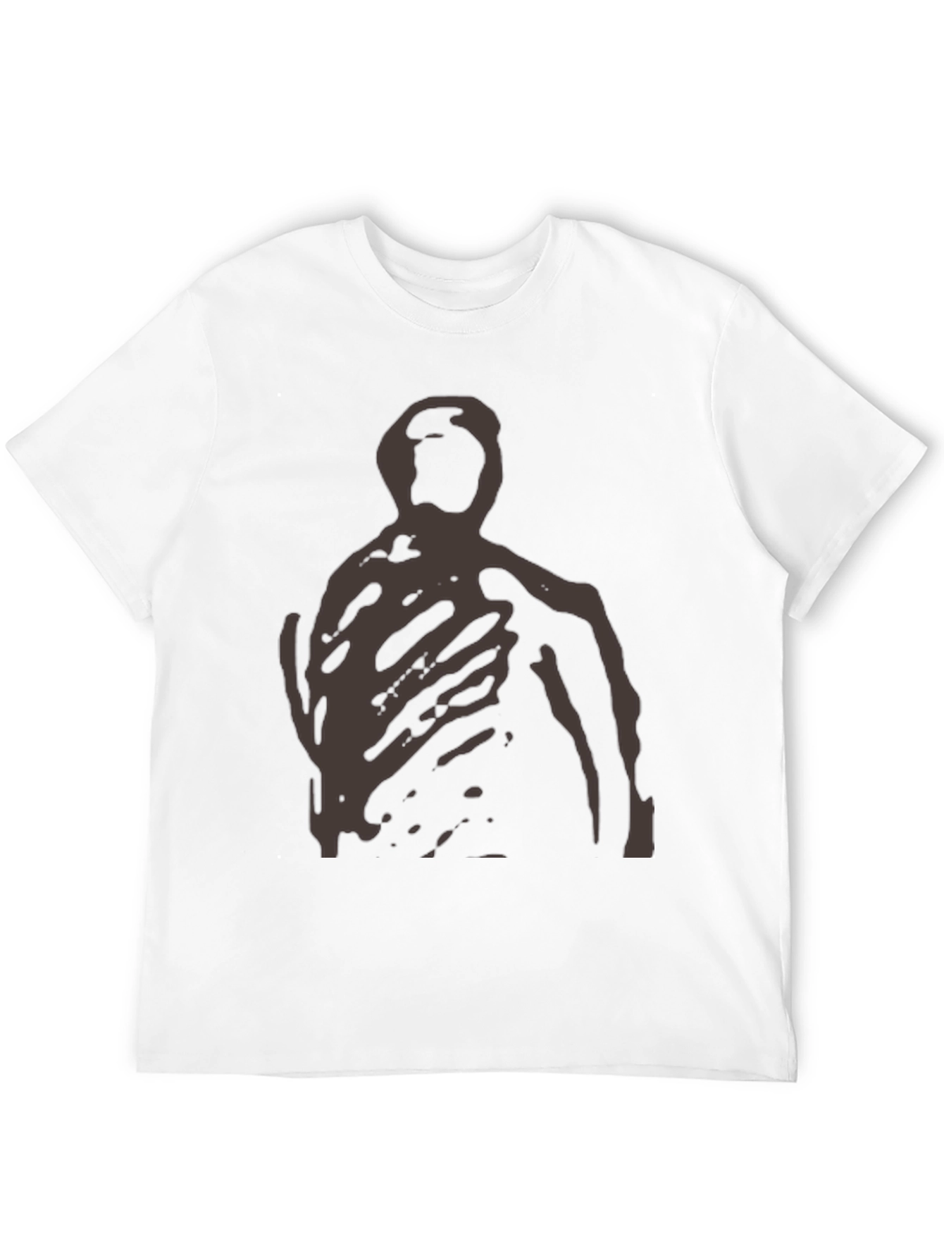 Camiseta Negra con Diseño Abstracto