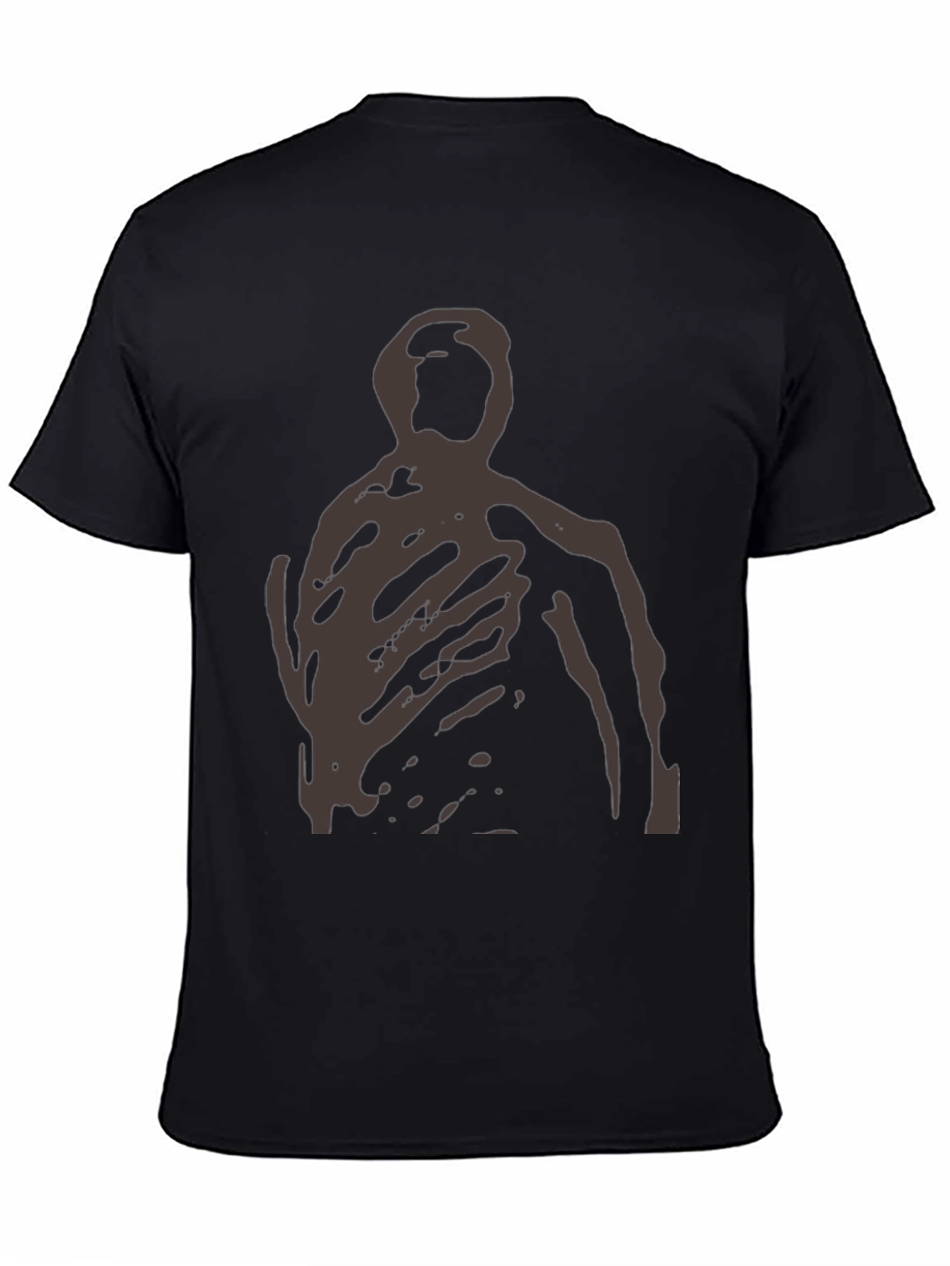 Camiseta Negra con Diseño Abstracto