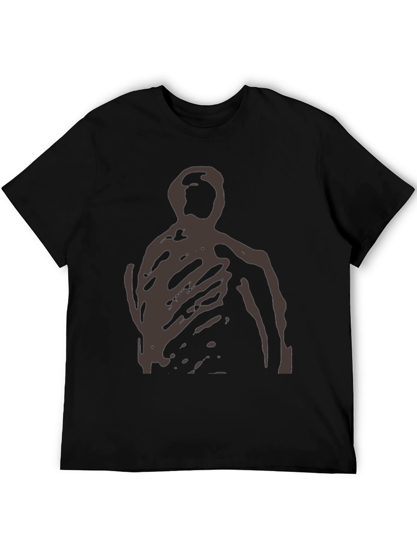 Camiseta Negra con Diseño Abstracto