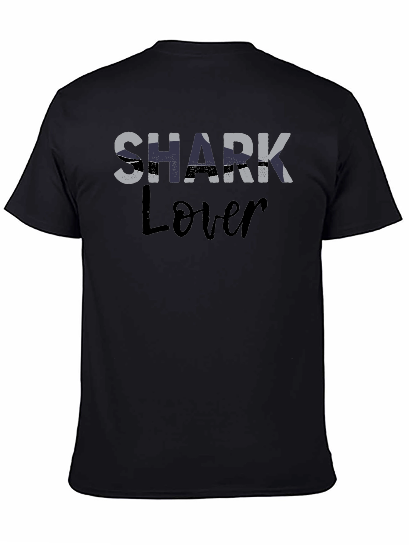 Camiseta Negra Shark Lover para Aficionados a los Tiburones