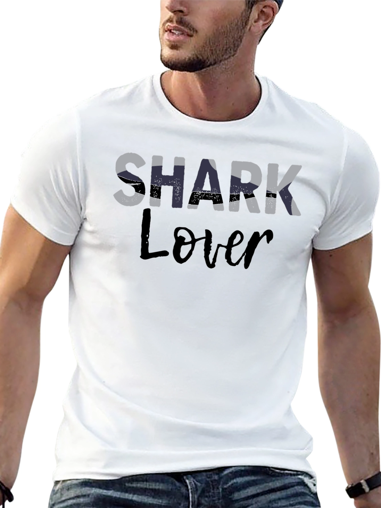Camiseta Negra Shark Lover para Aficionados a los Tiburones