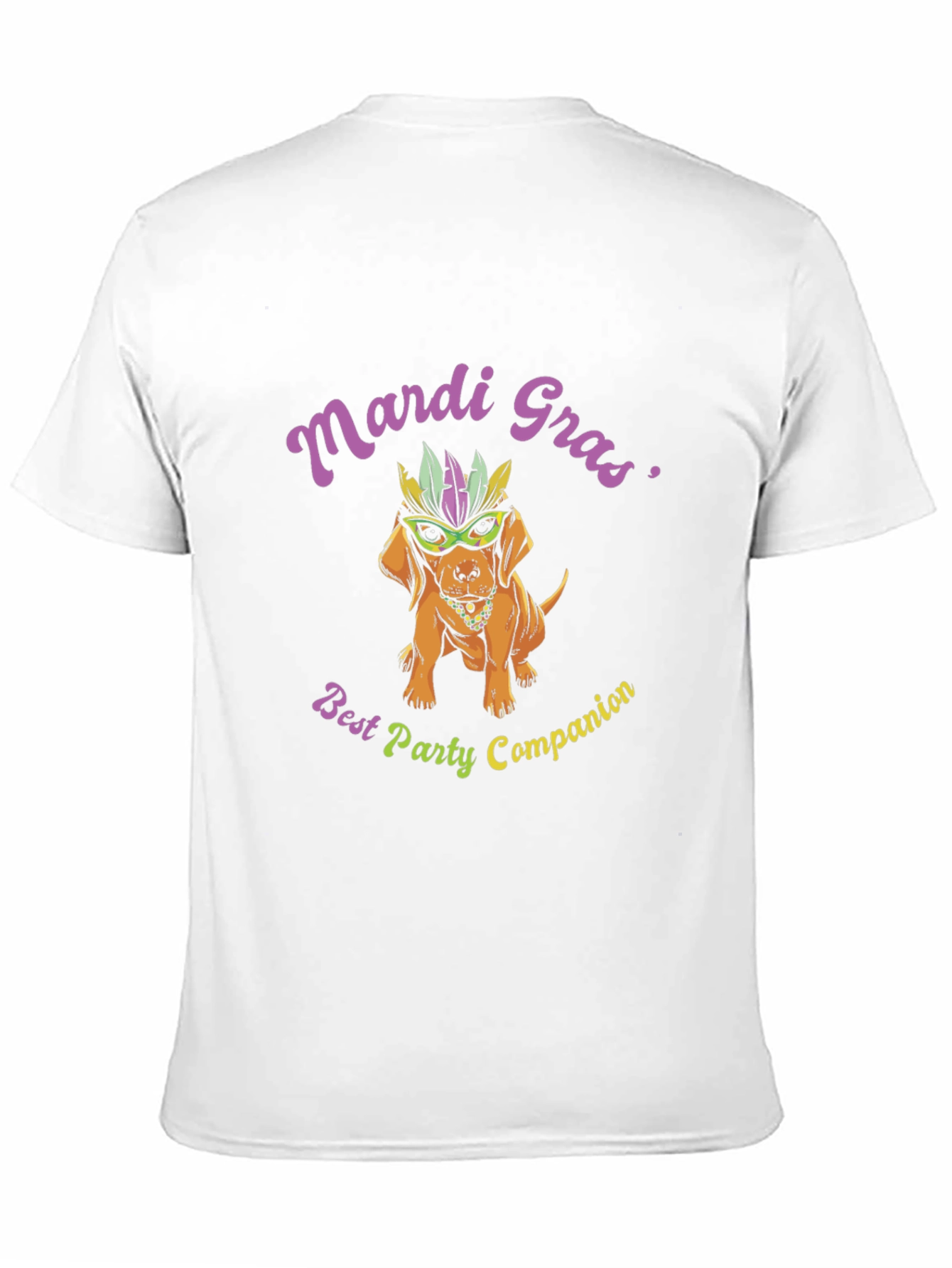 Camiseta Negra Perro Mardi Gras