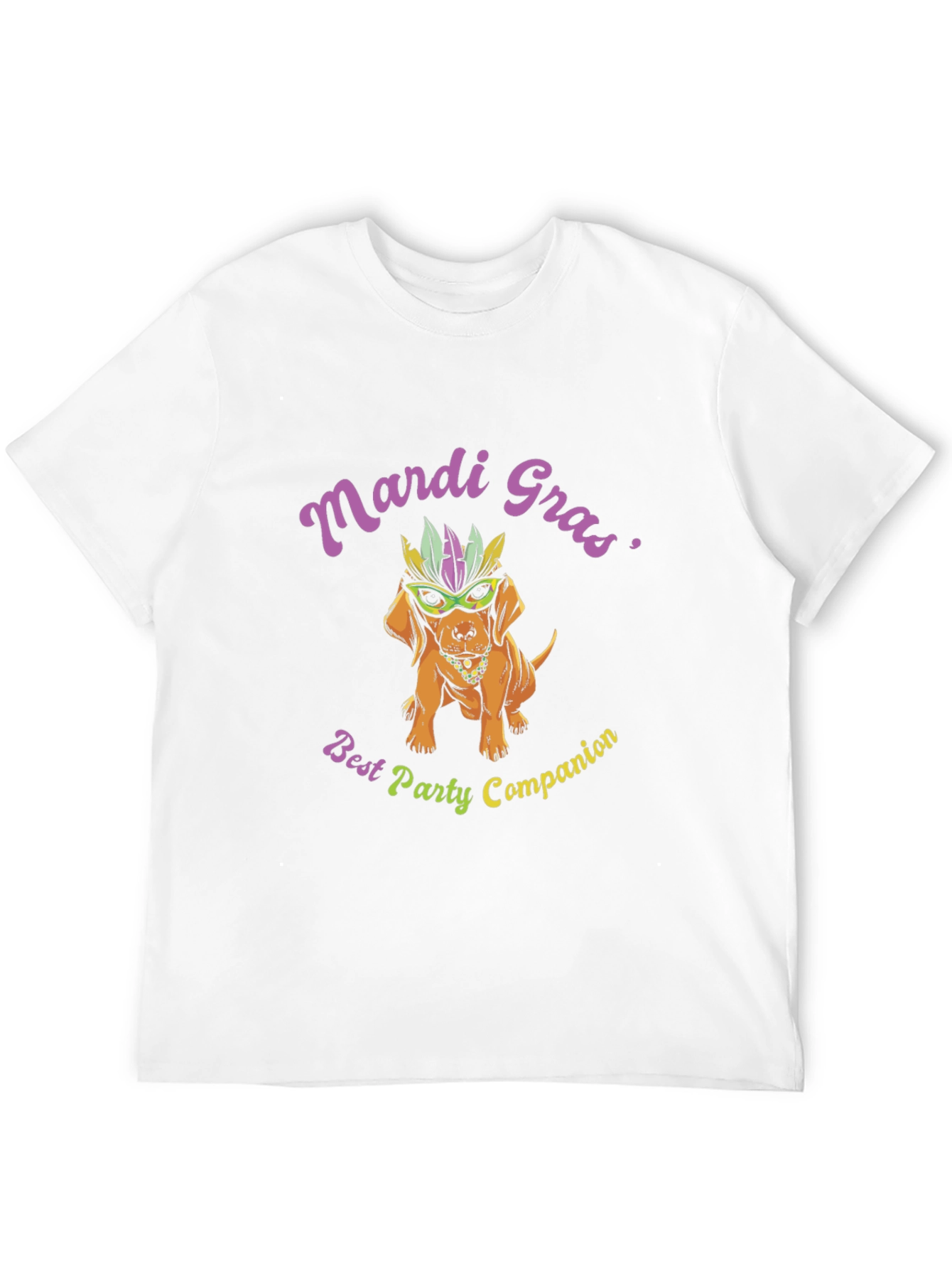 Camiseta Negra Perro Mardi Gras