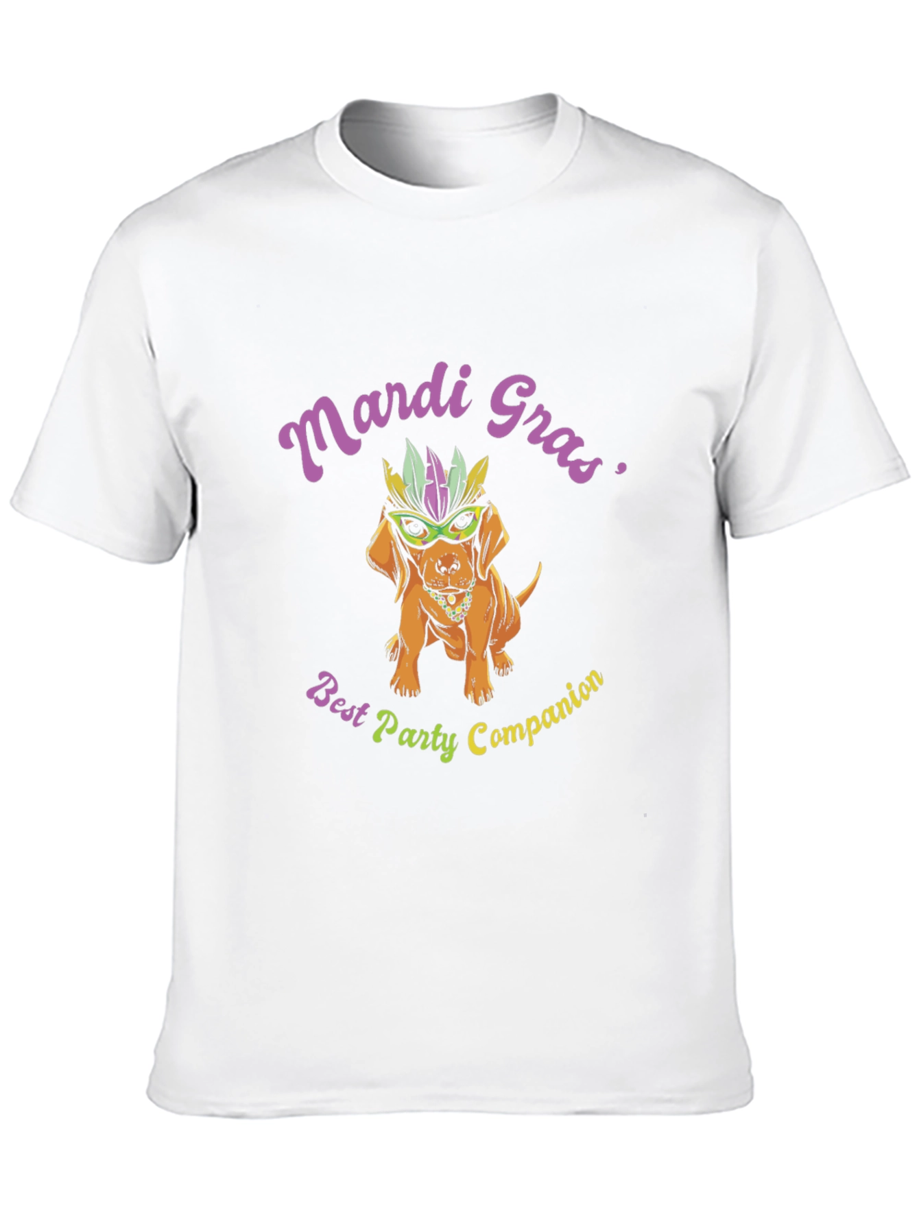 Camiseta Negra Perro Mardi Gras