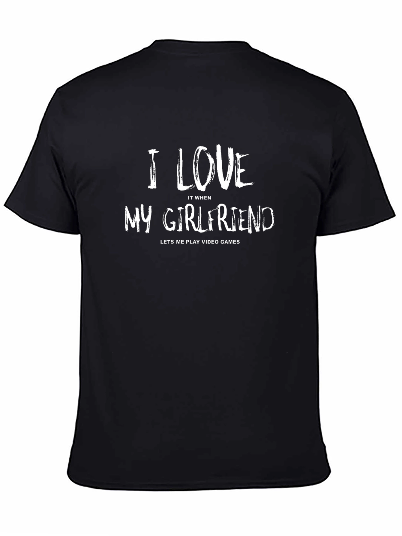 Camiseta Negra: Amo a mi Novia - Videojuegos