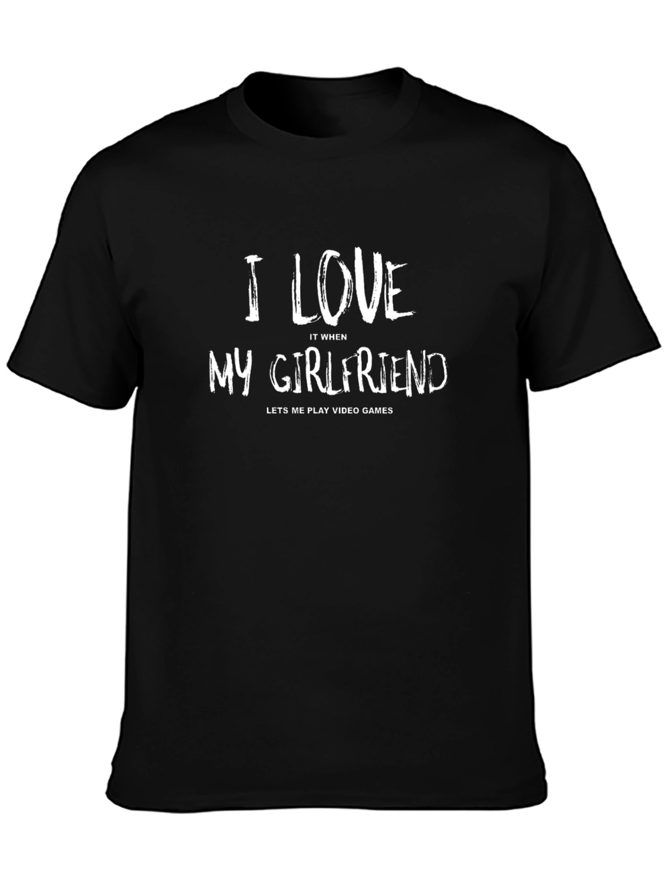 Camiseta Negra: Amo a mi Novia - Videojuegos