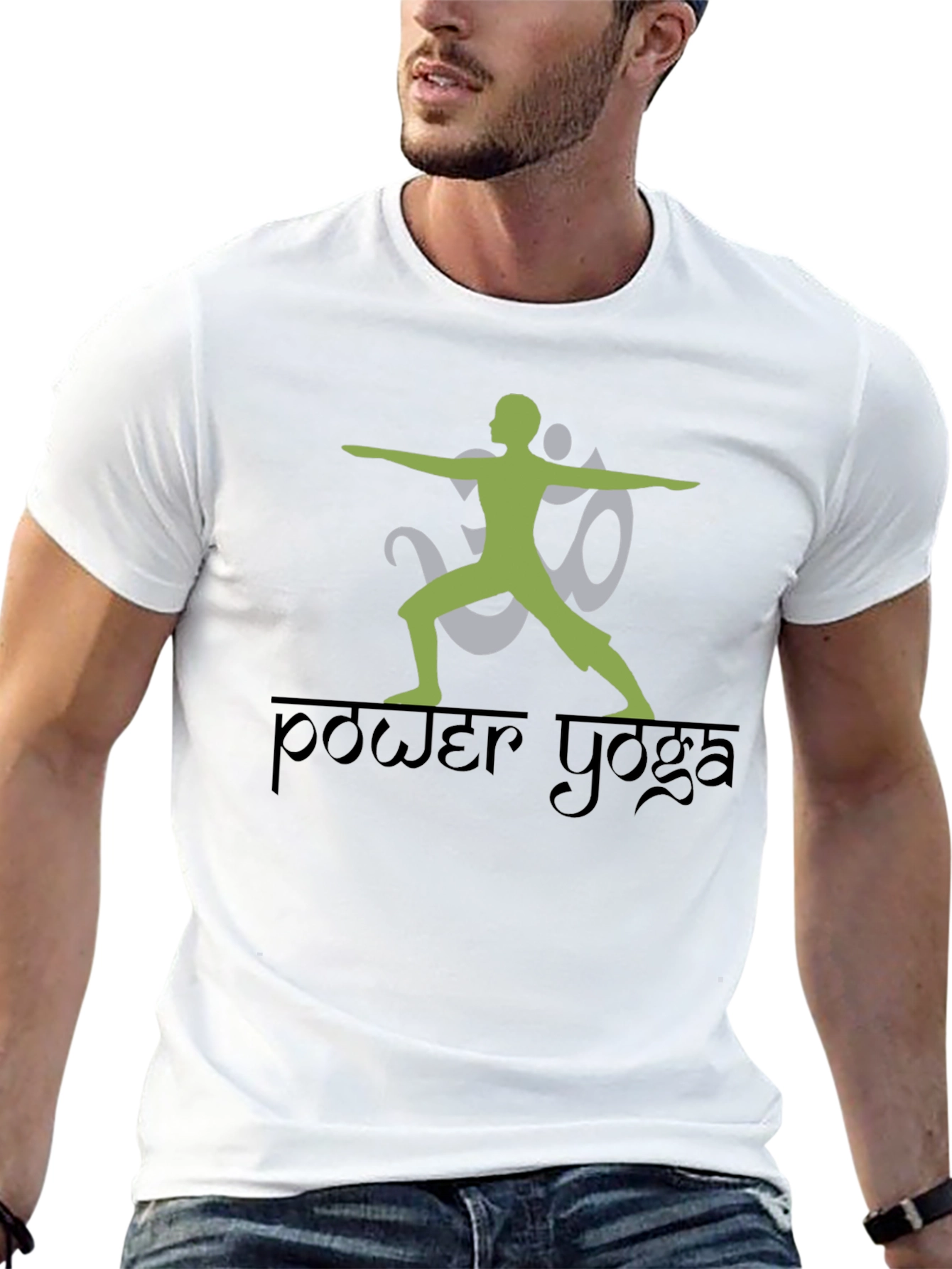 Camiseta Negra Power Yoga Diseño Único