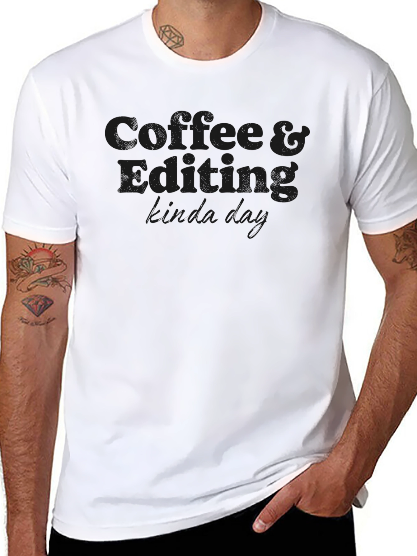 Camiseta Negra Coffee & Editing