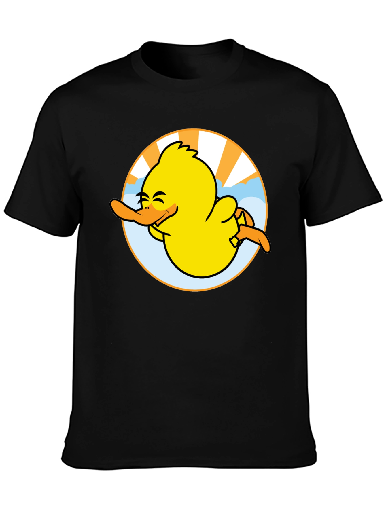 Camiseta Negra Pato Sonriente