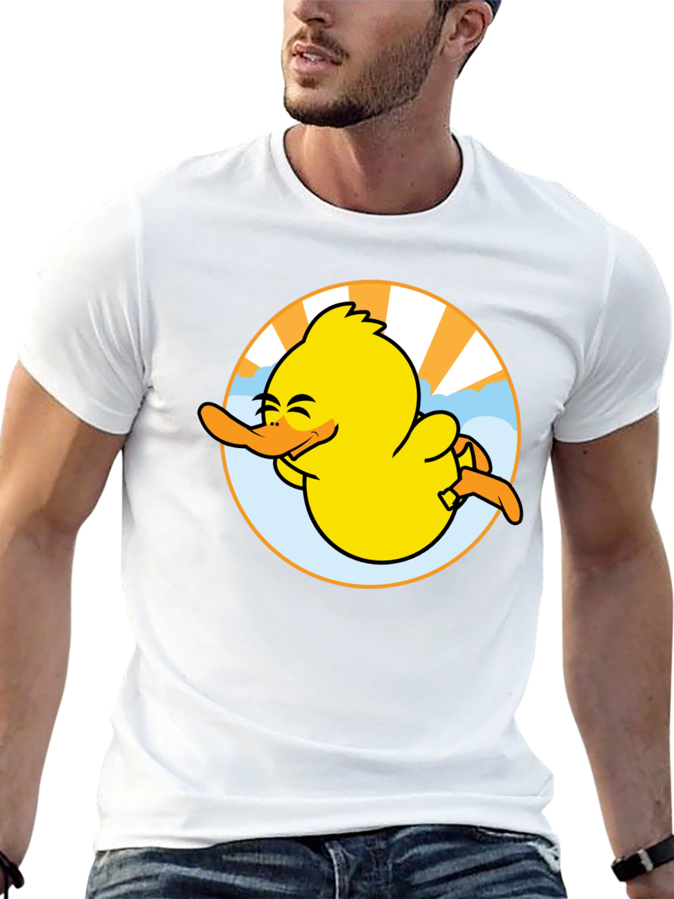 Camiseta Negra Pato Sonriente