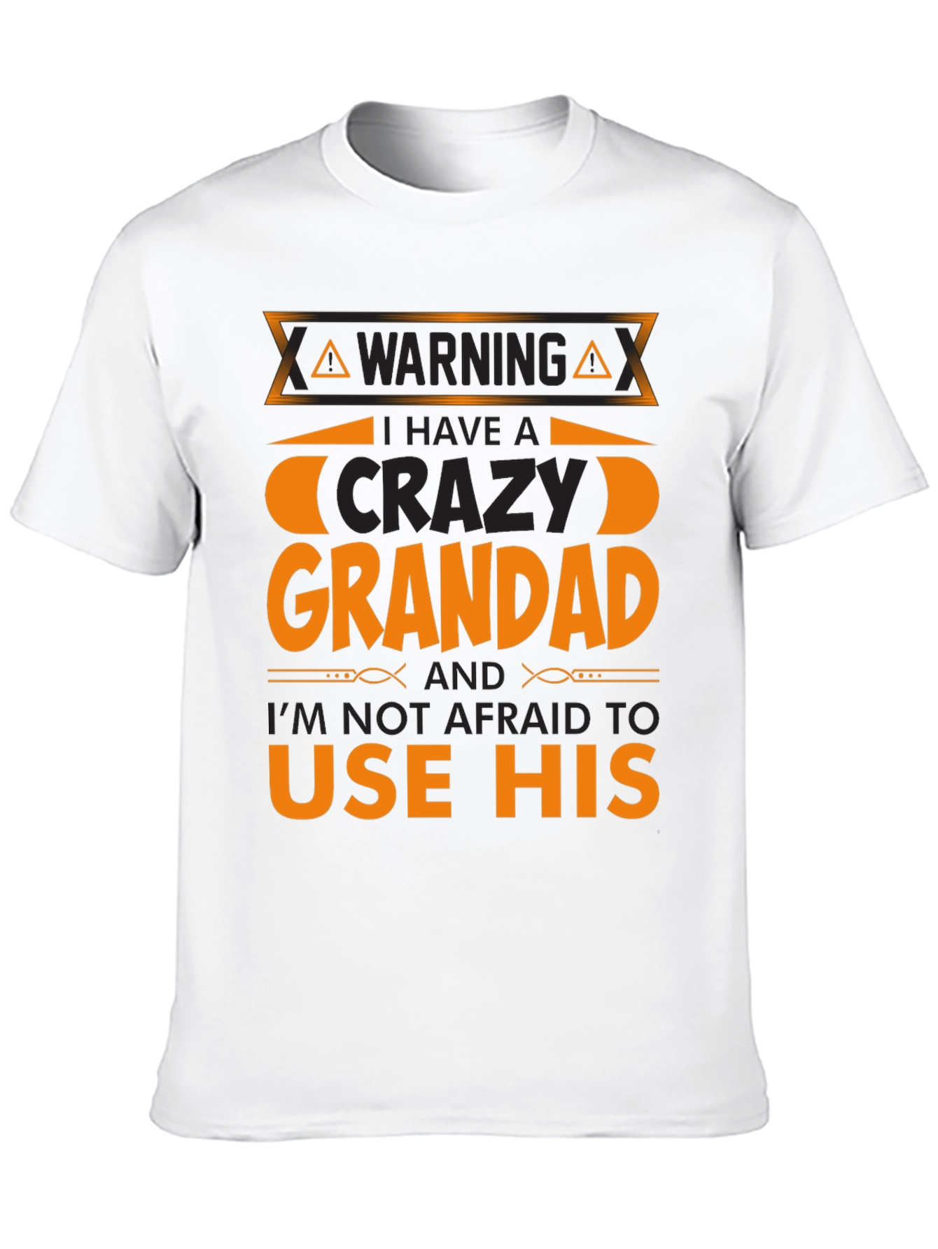 Camiseta Negra con Diseño Abuelo Loco