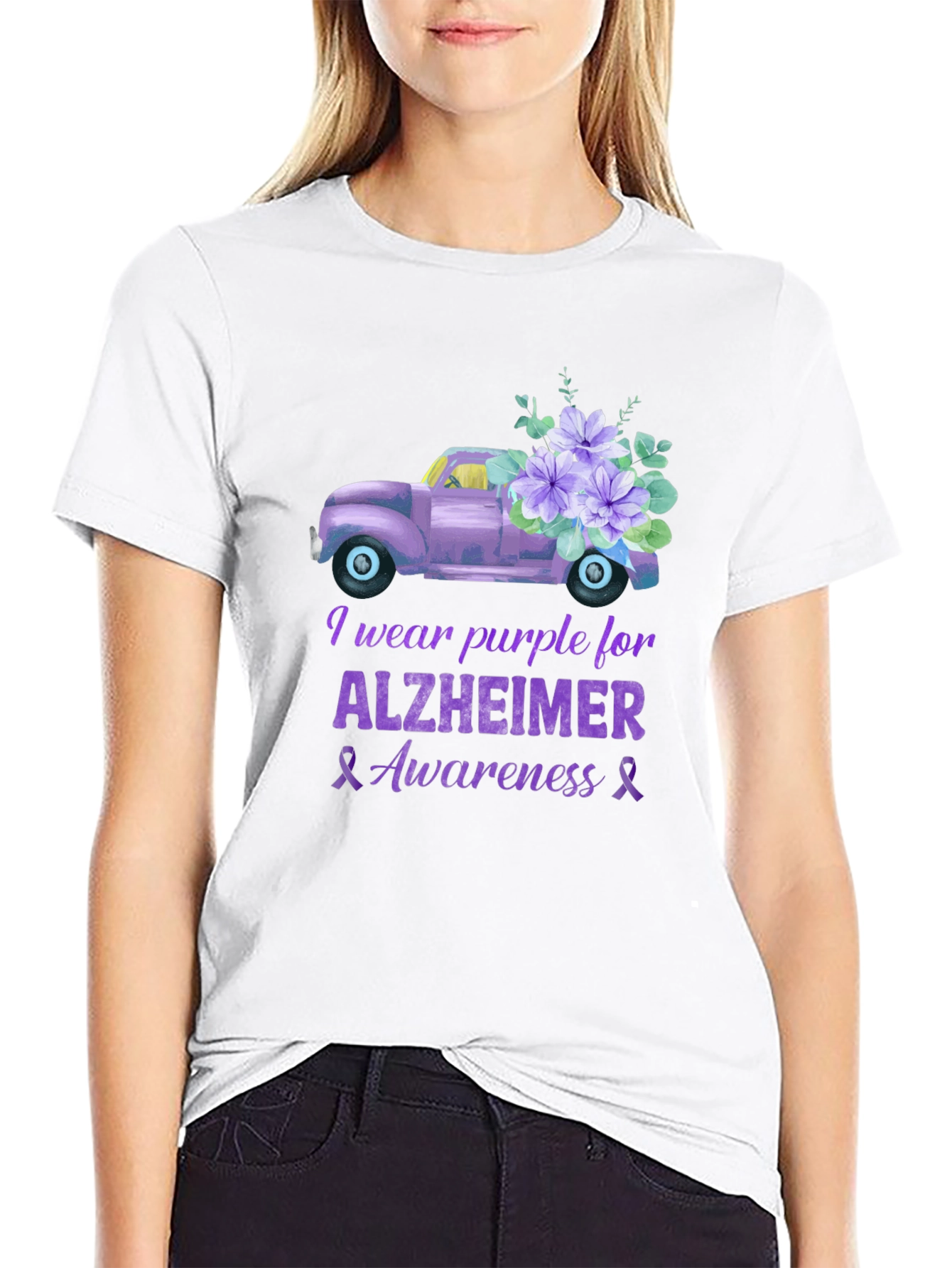 Camiseta Morada Concientización Alzheimer