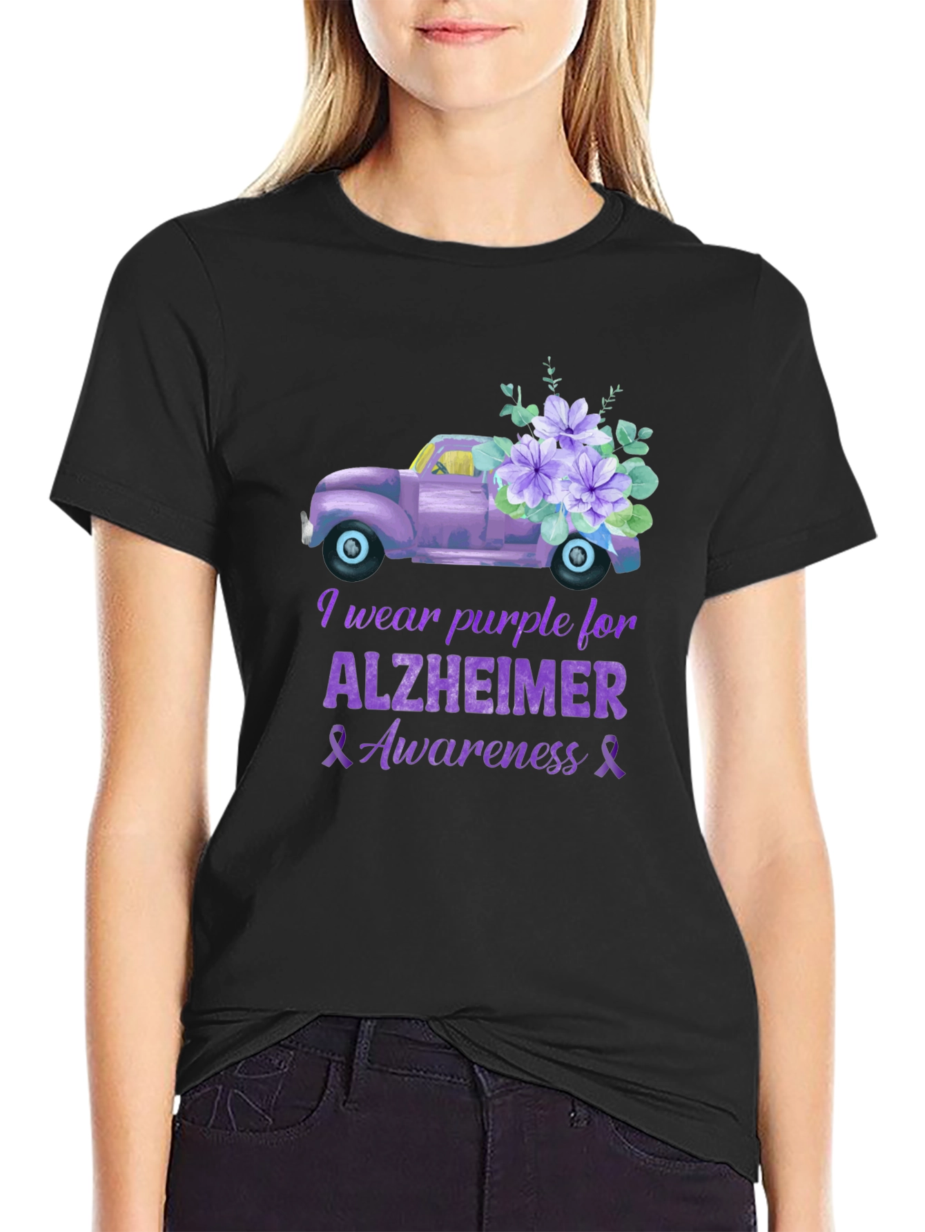 Camiseta Morada Concientización Alzheimer