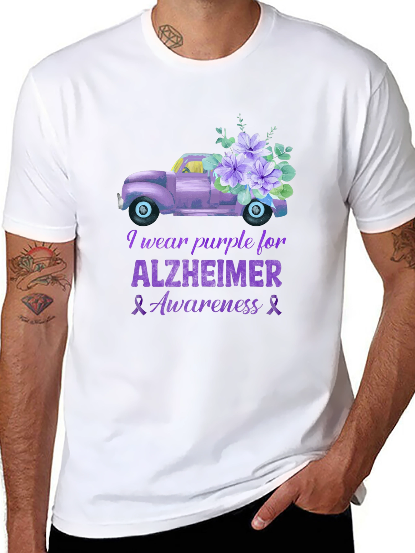 Camiseta Morada Concientización Alzheimer