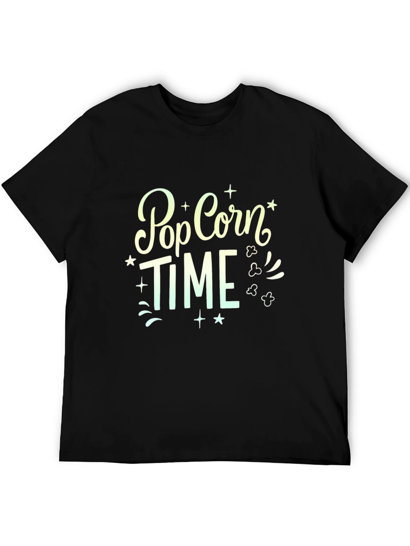 Camiseta Negra Pop Corn Time