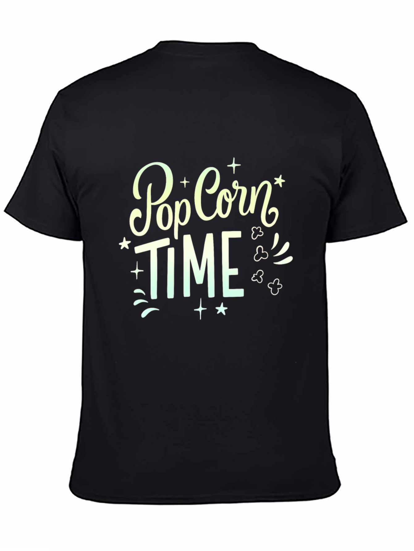 Camiseta Negra Pop Corn Time