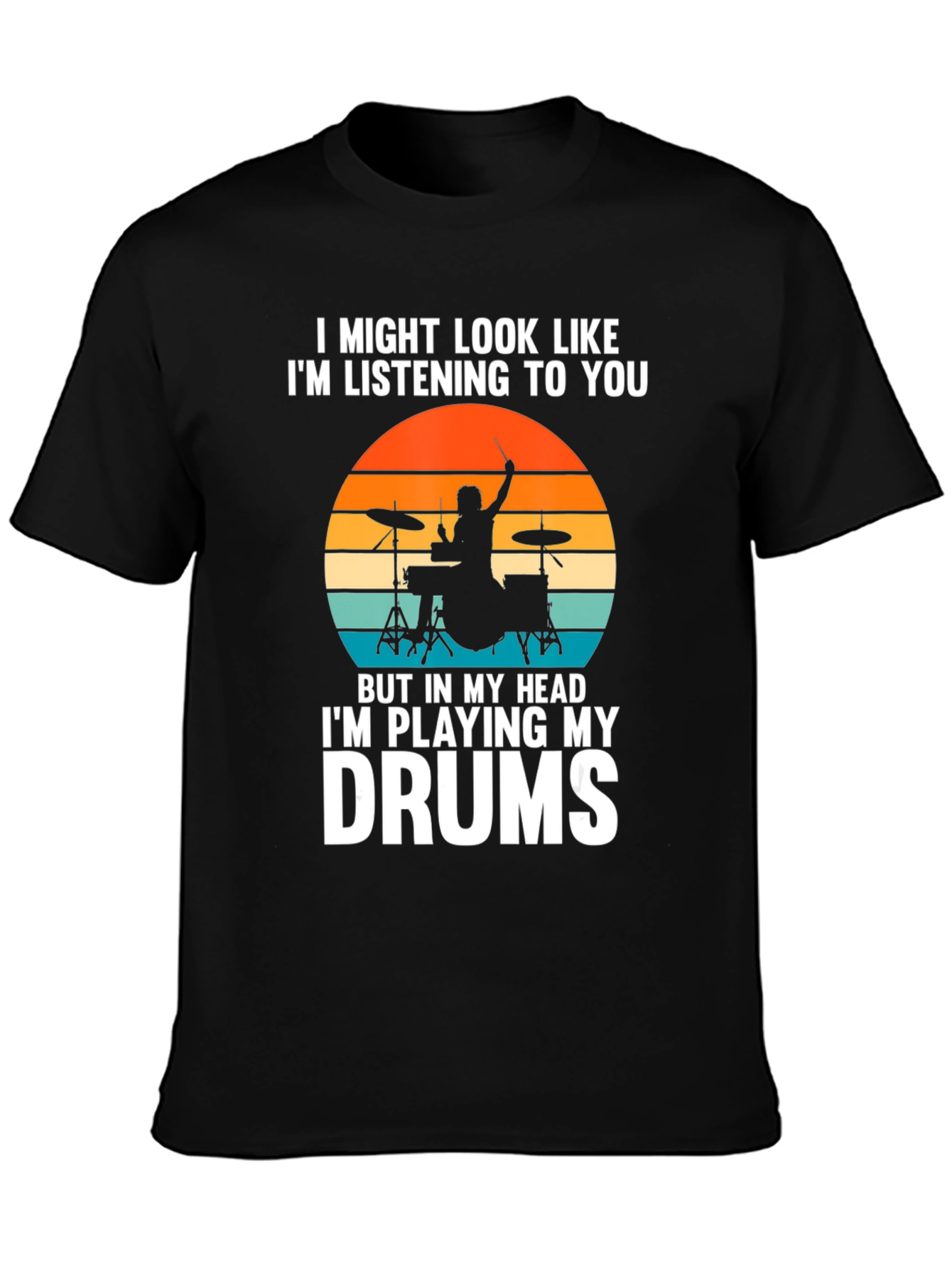 Camiseta de baterista: En mi mente toco la batería