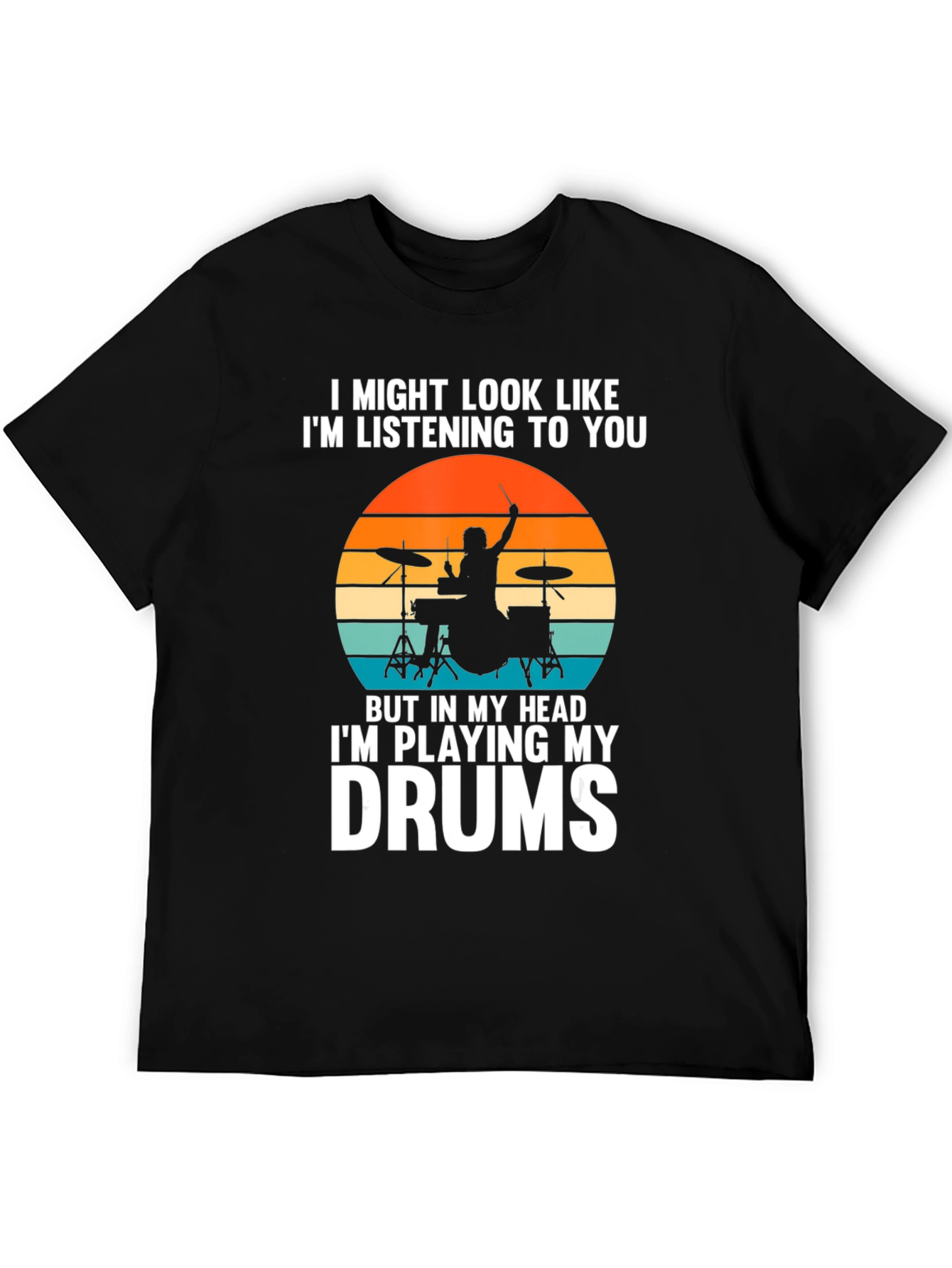 Camiseta de baterista: En mi mente toco la batería