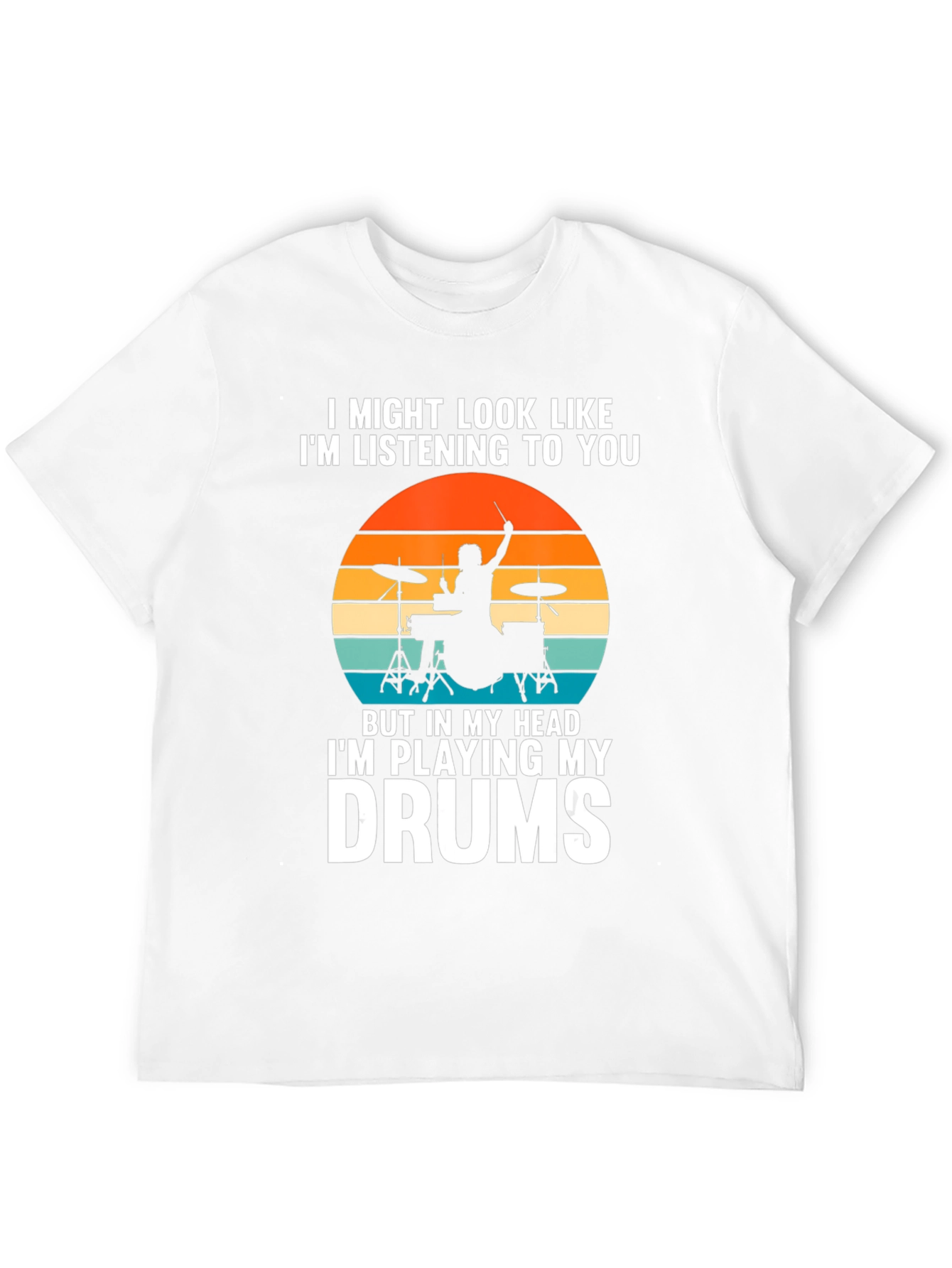 Camiseta de baterista: En mi mente toco la batería