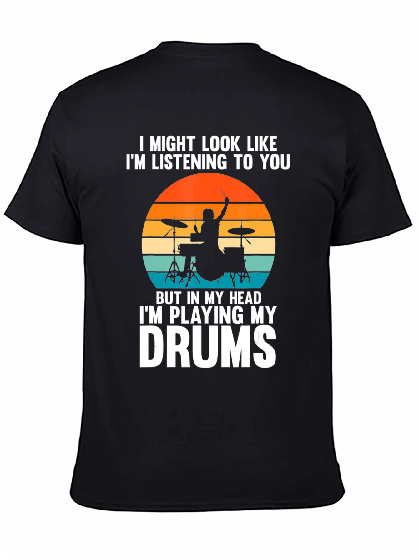 Camiseta de baterista: En mi mente toco la batería
