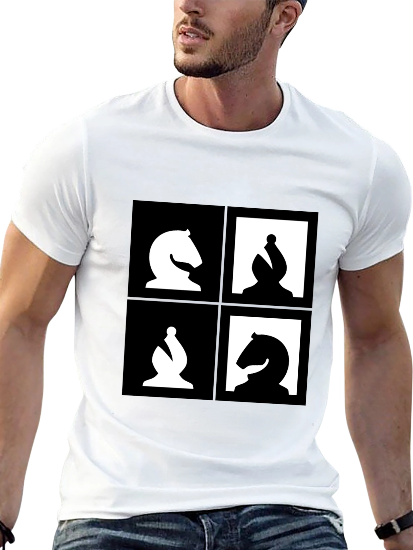 Camiseta Ajedrez Diseño Abstracto