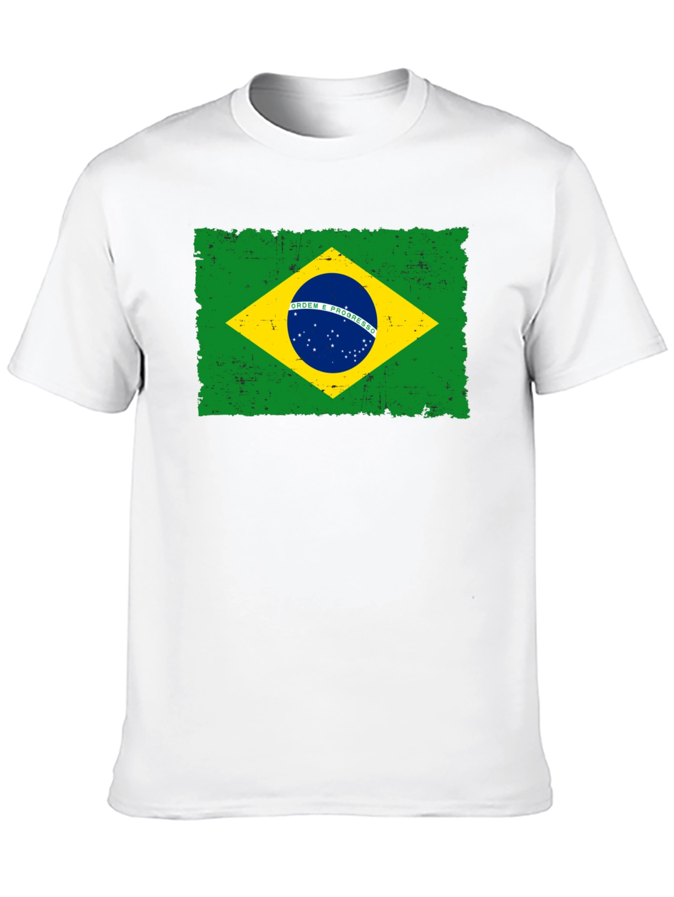 Camiseta Negra con Bandera de Brasil