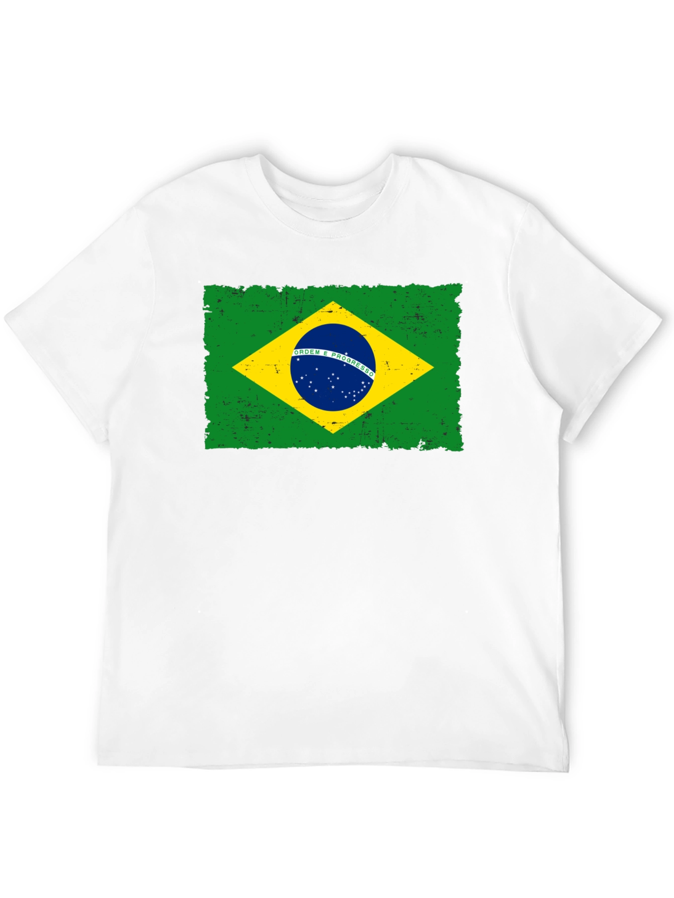 Camiseta Negra con Bandera de Brasil