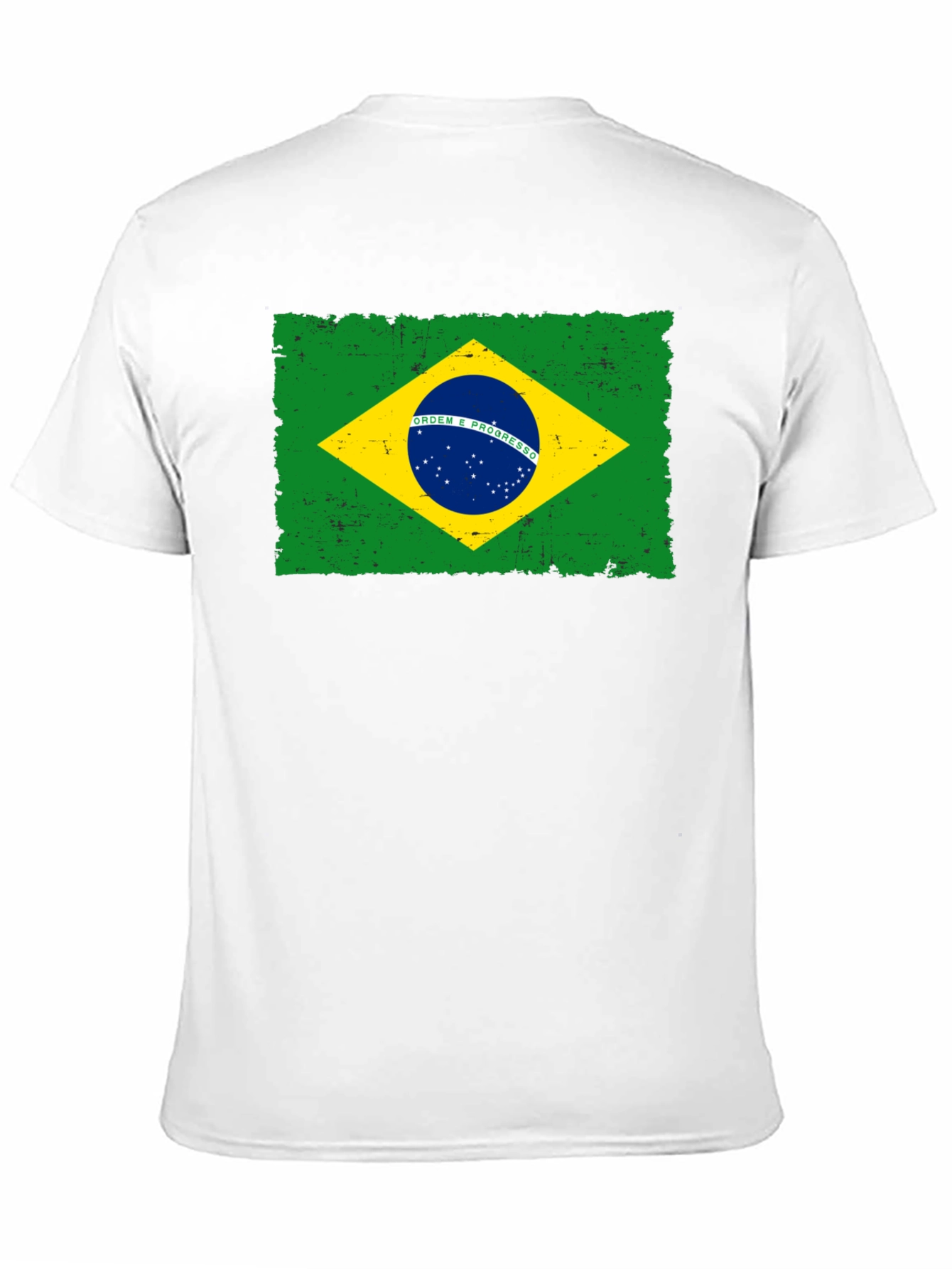 Camiseta Negra con Bandera de Brasil