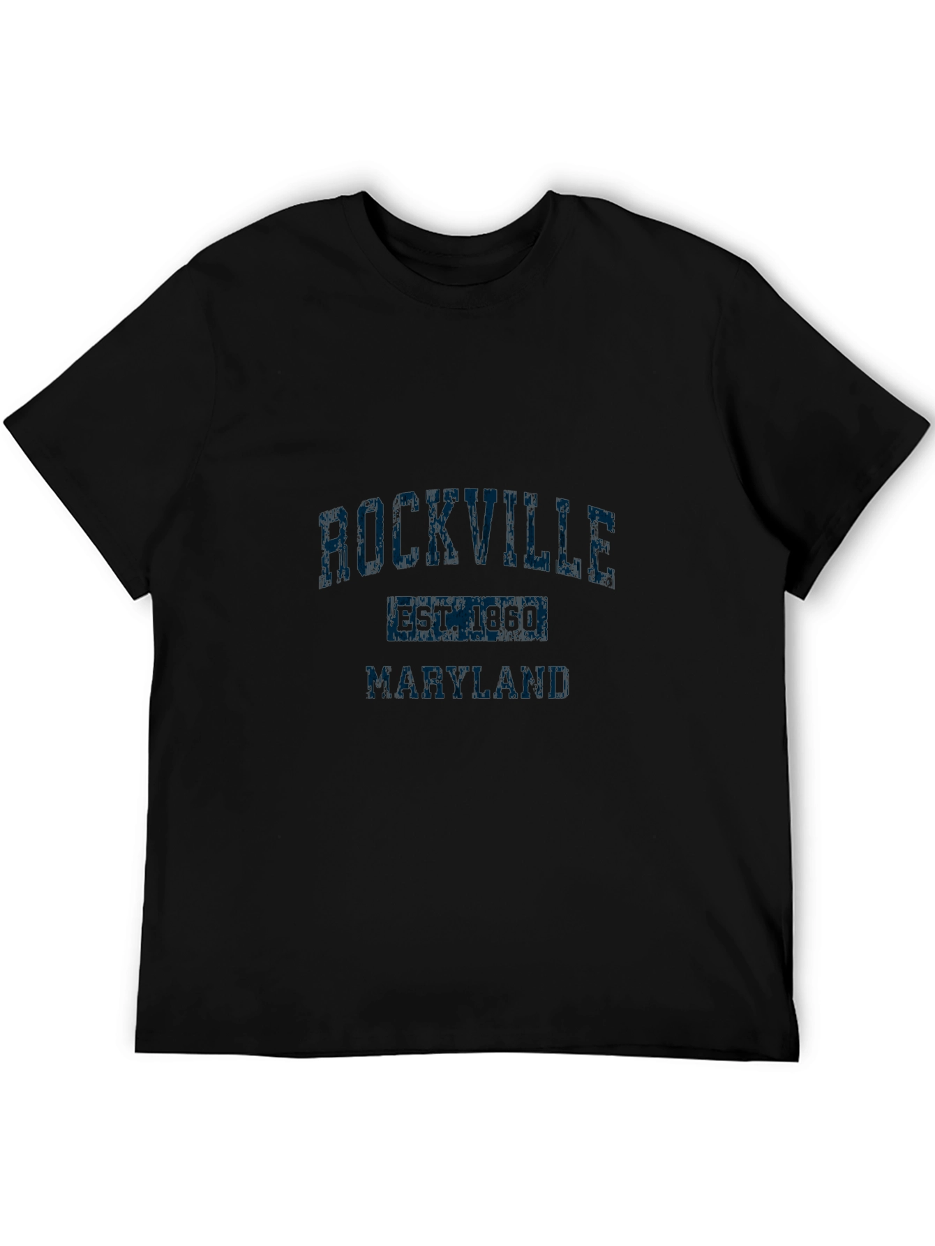 Camiseta Negra Rockville Maryland Hombre