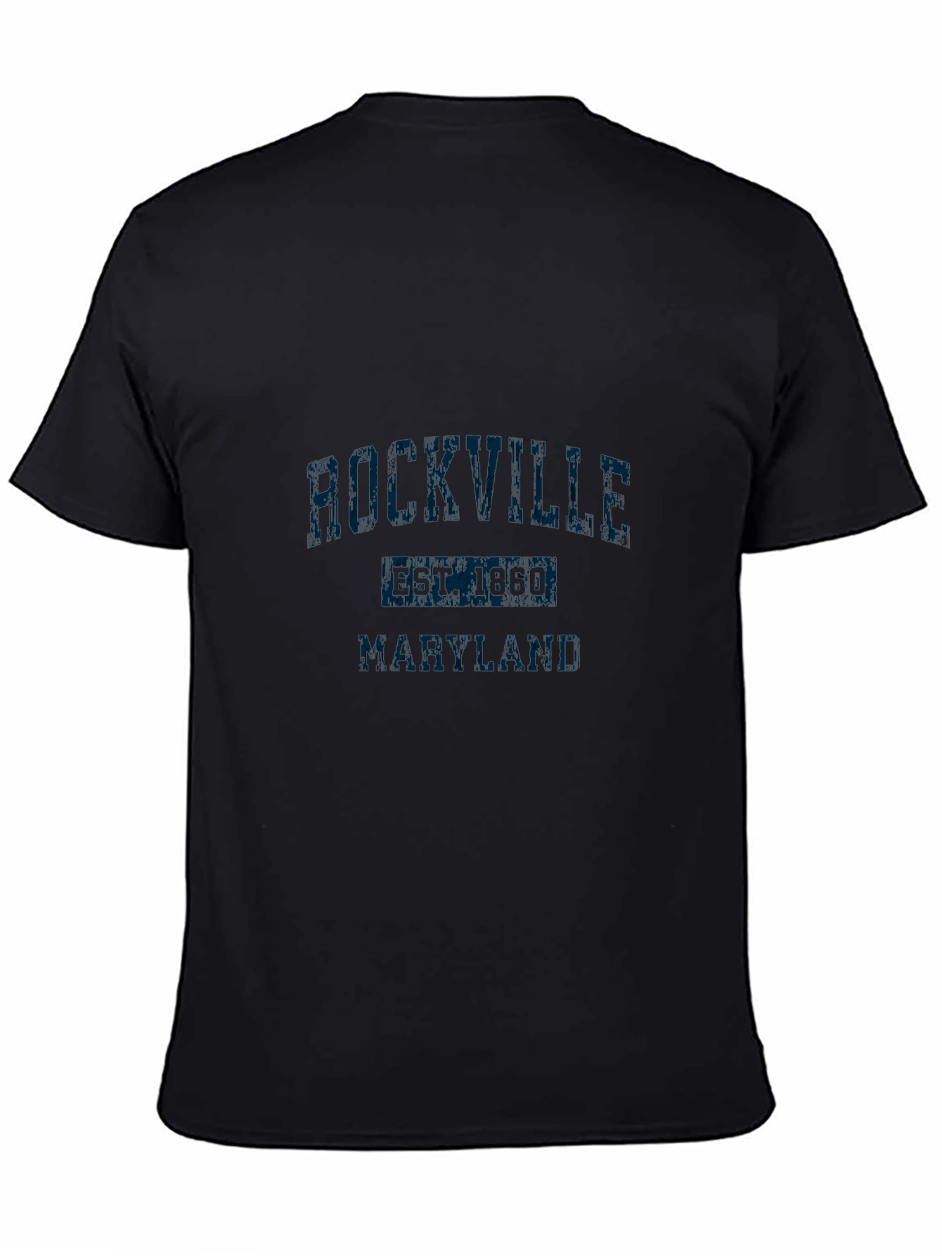 Camiseta Negra Rockville Maryland Hombre