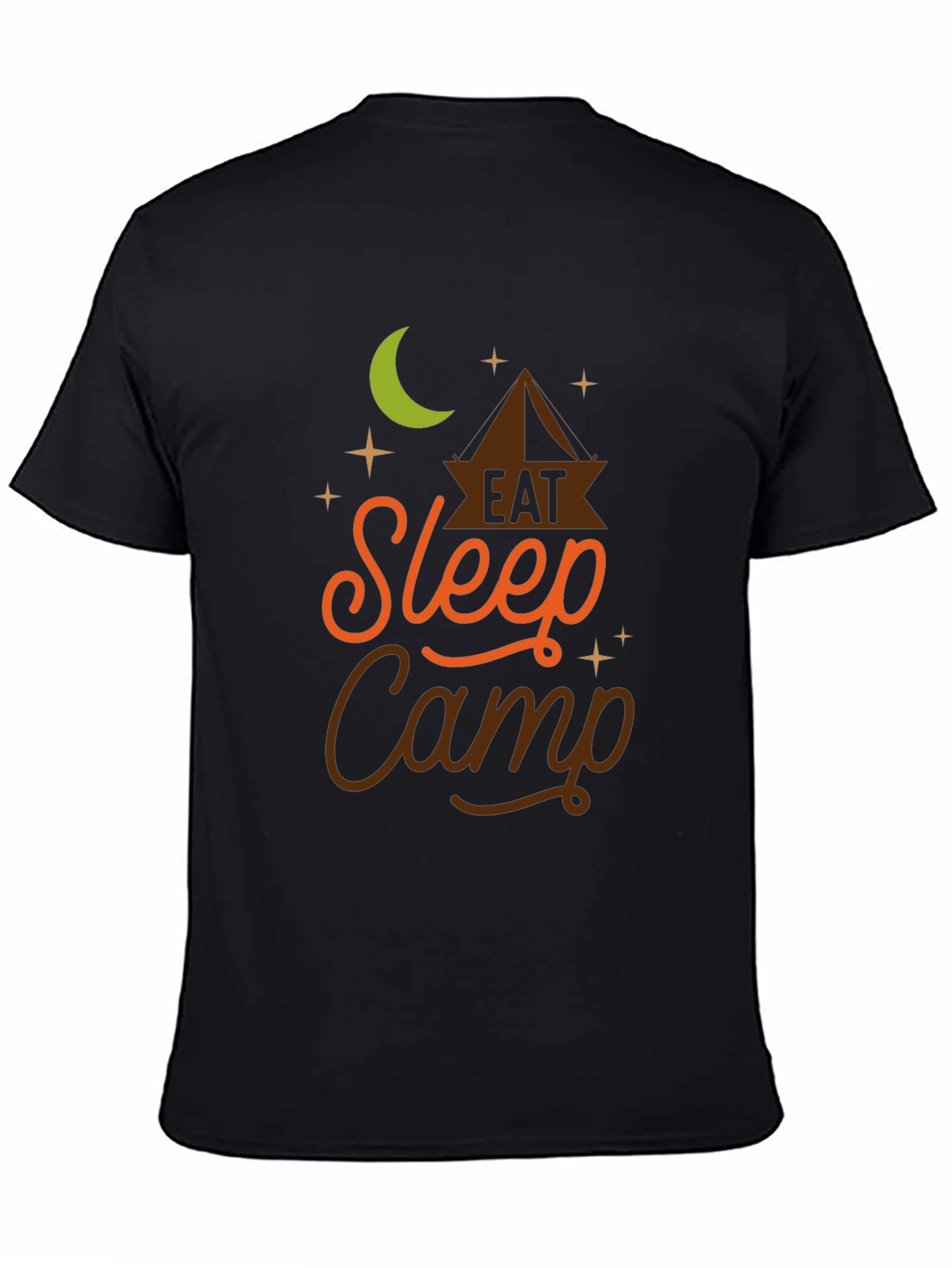 Camiseta Negra Eat Sleep Camp